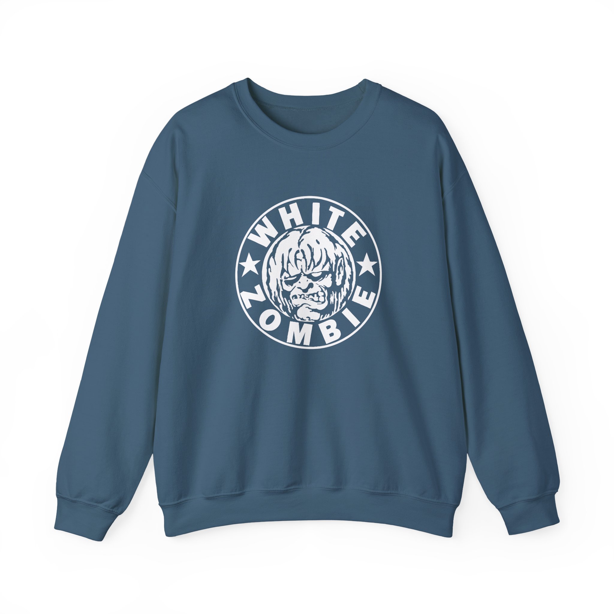 White Zombie Circle Logo Unisex Heavy Blendâ„¢ Crewneck Sweatshirt