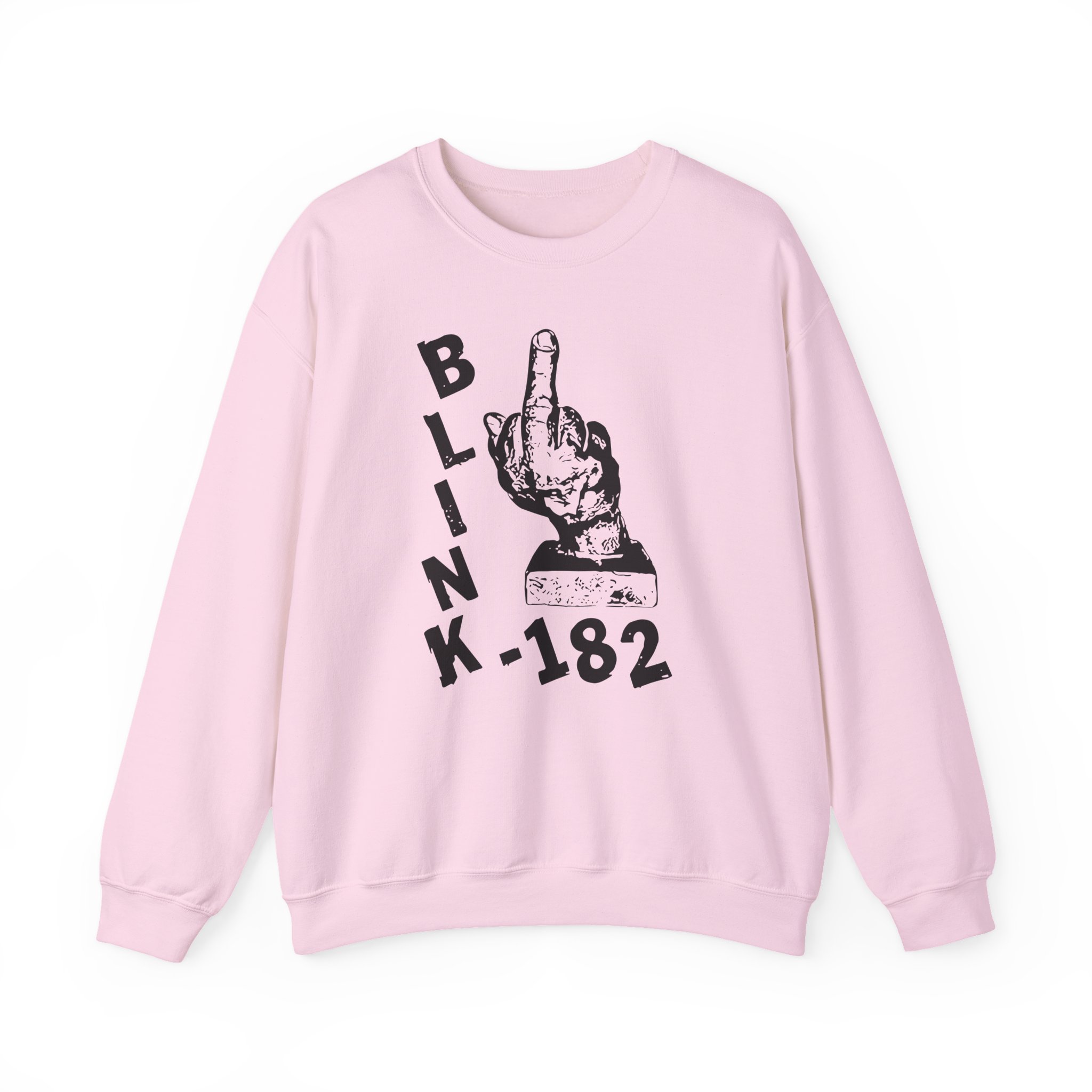 Blink 182 Pink Middle Finger Unisex Heavy Blendâ„¢ Crewneck Sweatshirt
