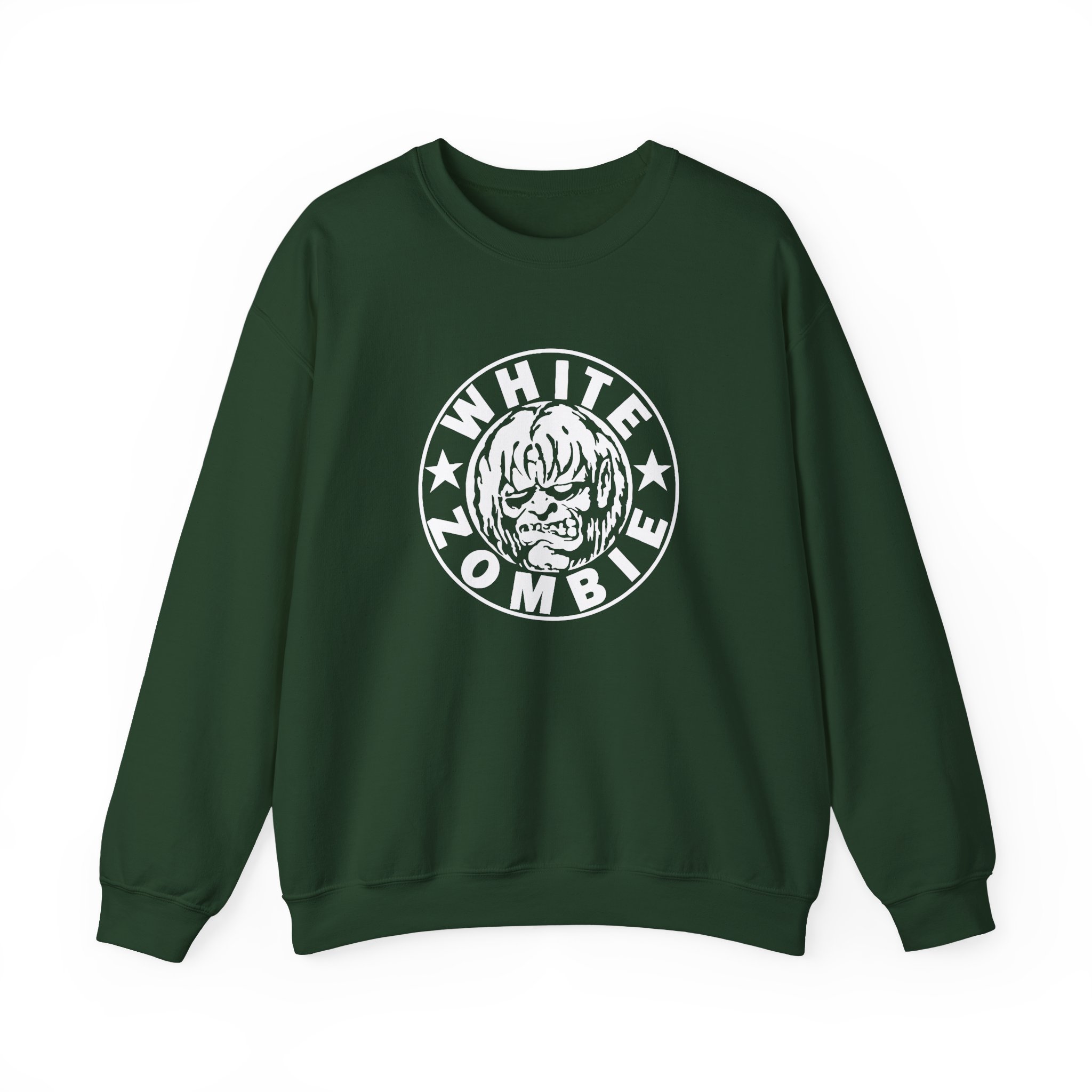 White Zombie Circle Logo Unisex Heavy Blendâ„¢ Crewneck Sweatshirt