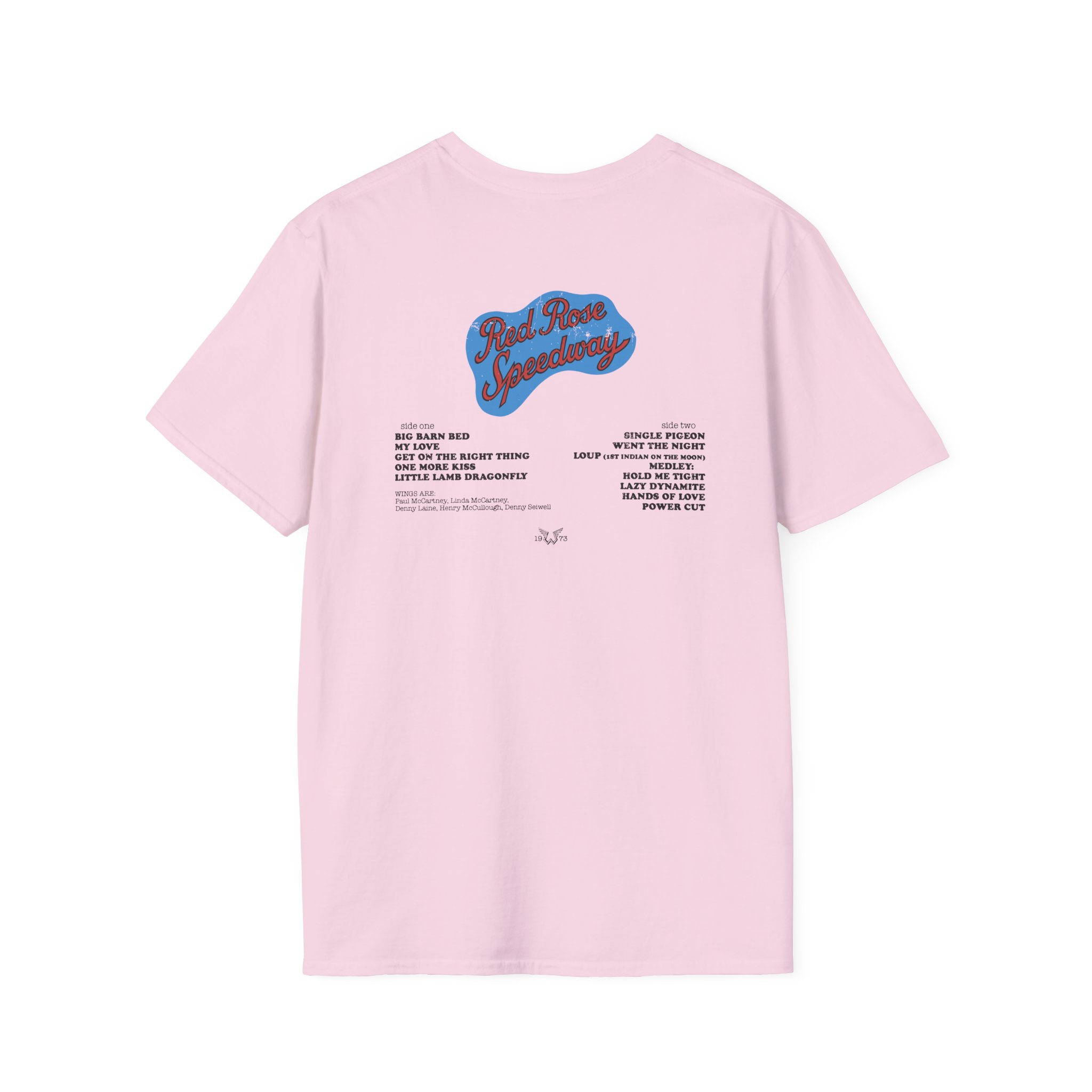 Wings Red Rose Unisex Softstyle T-Shirt