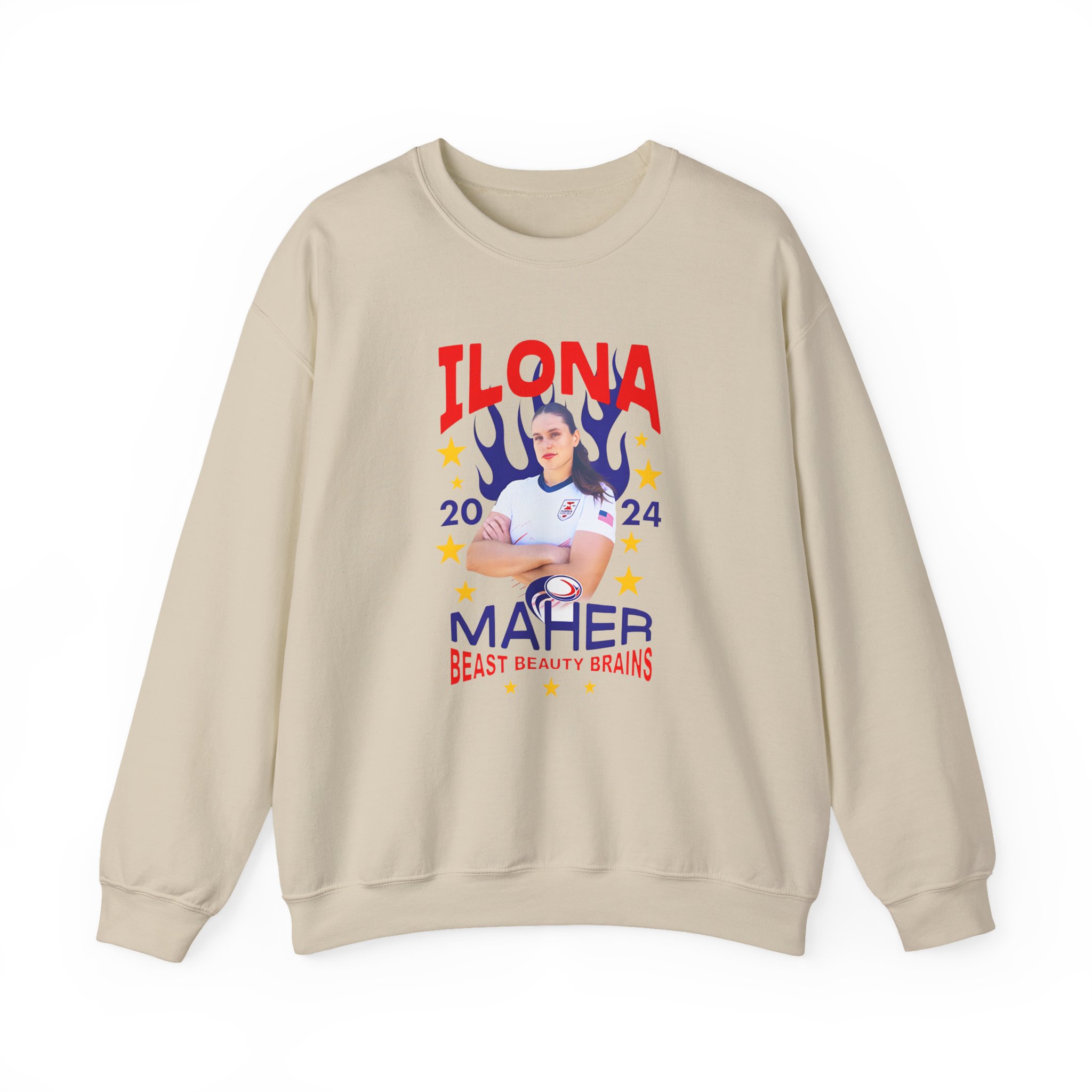 Ilona Maher Spangled Banner Unisex Heavy Blendâ„¢ Crewneck Sweatshirt