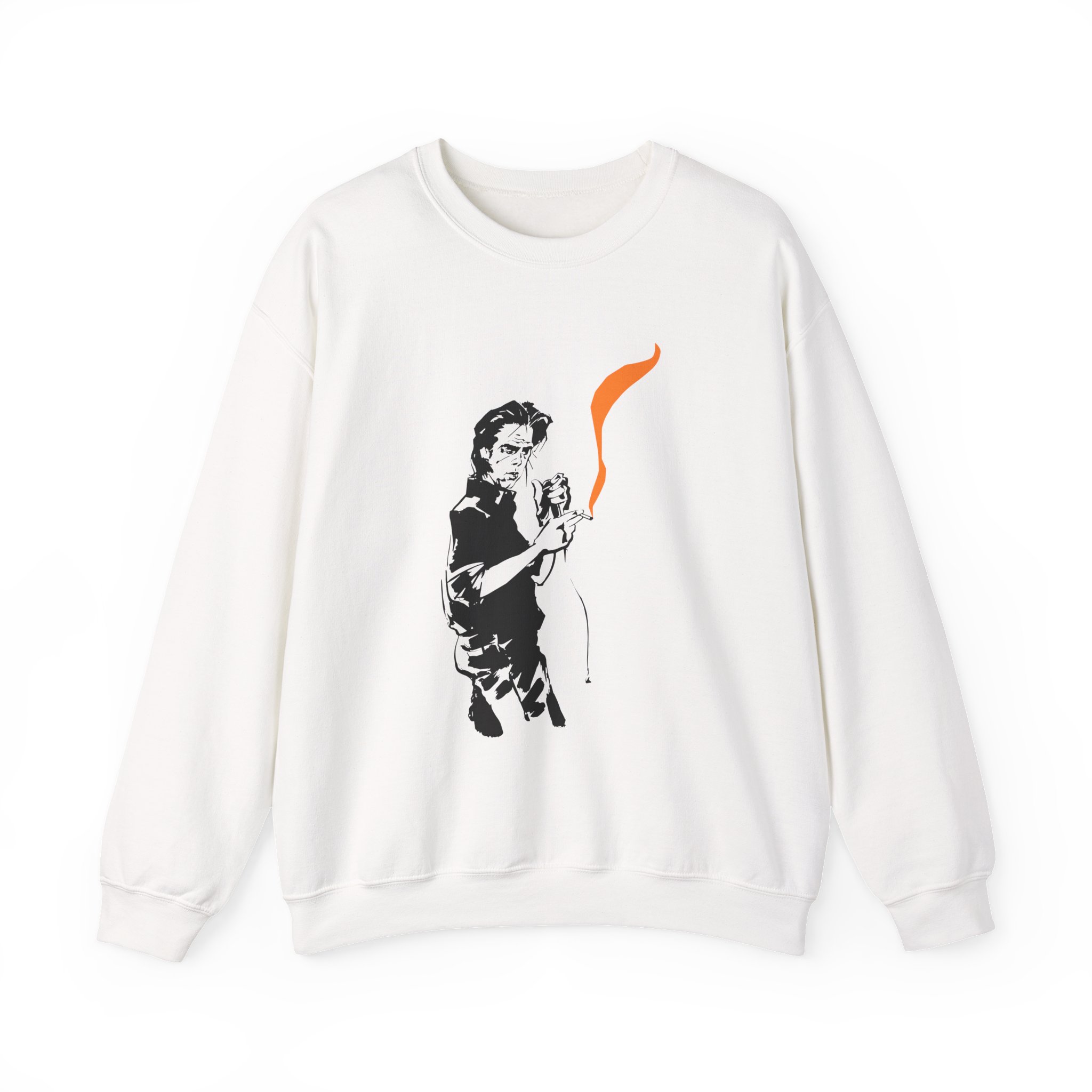 Nick Cave Smoking Unisex Heavy Blendâ„¢ Crewneck Sweatshirt
