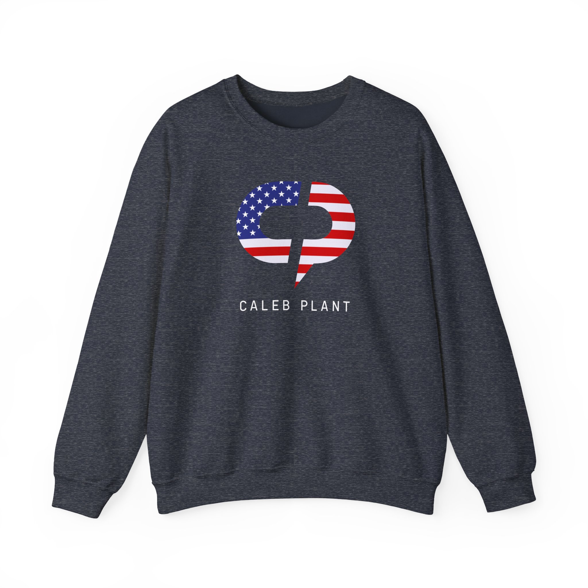 Caleb Plant Red, White and Blue Unisex Heavy Blendâ„¢ Crewneck Sweatshirt