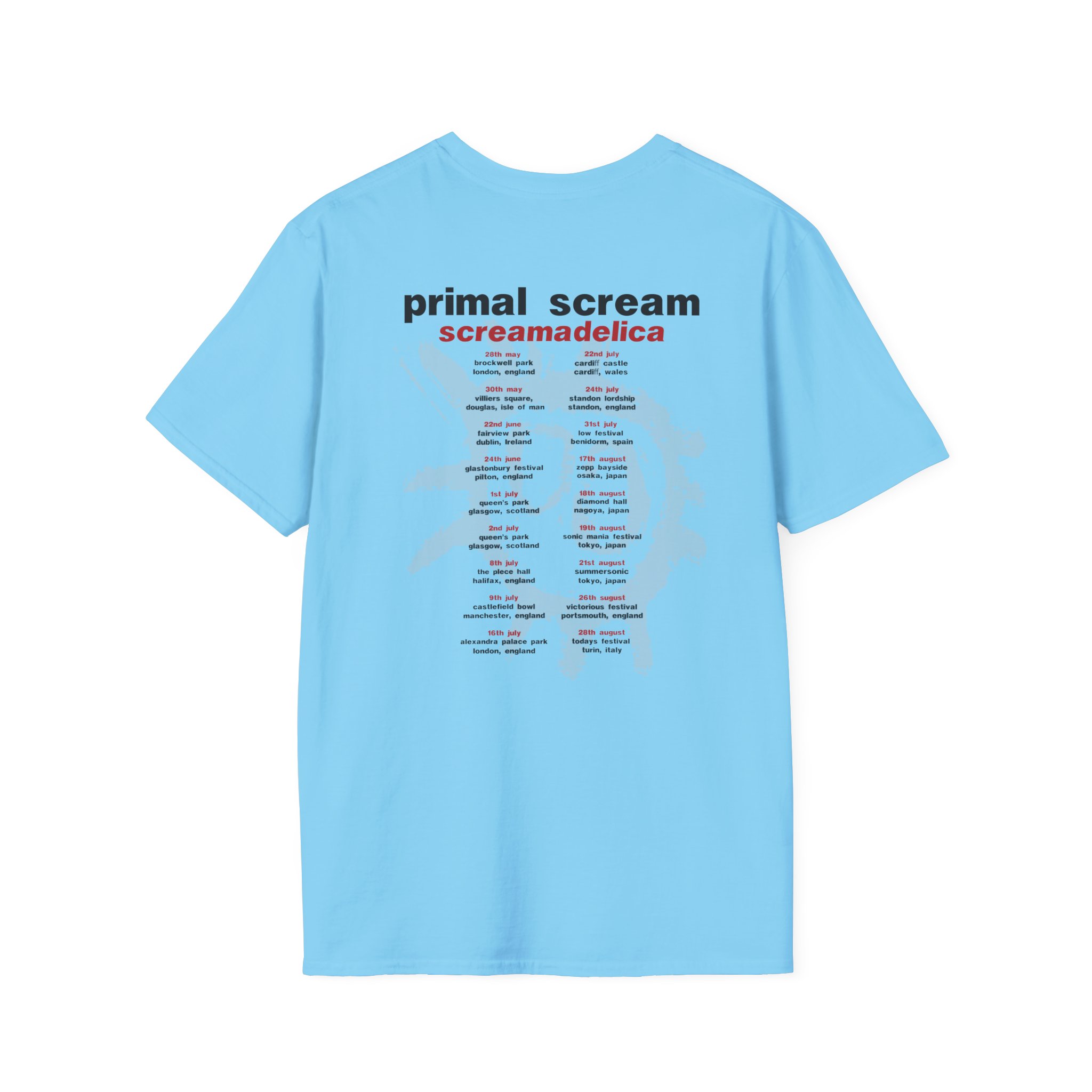 Primal Scream Screamadelica Tour Unisex Softstyle T-Shirt