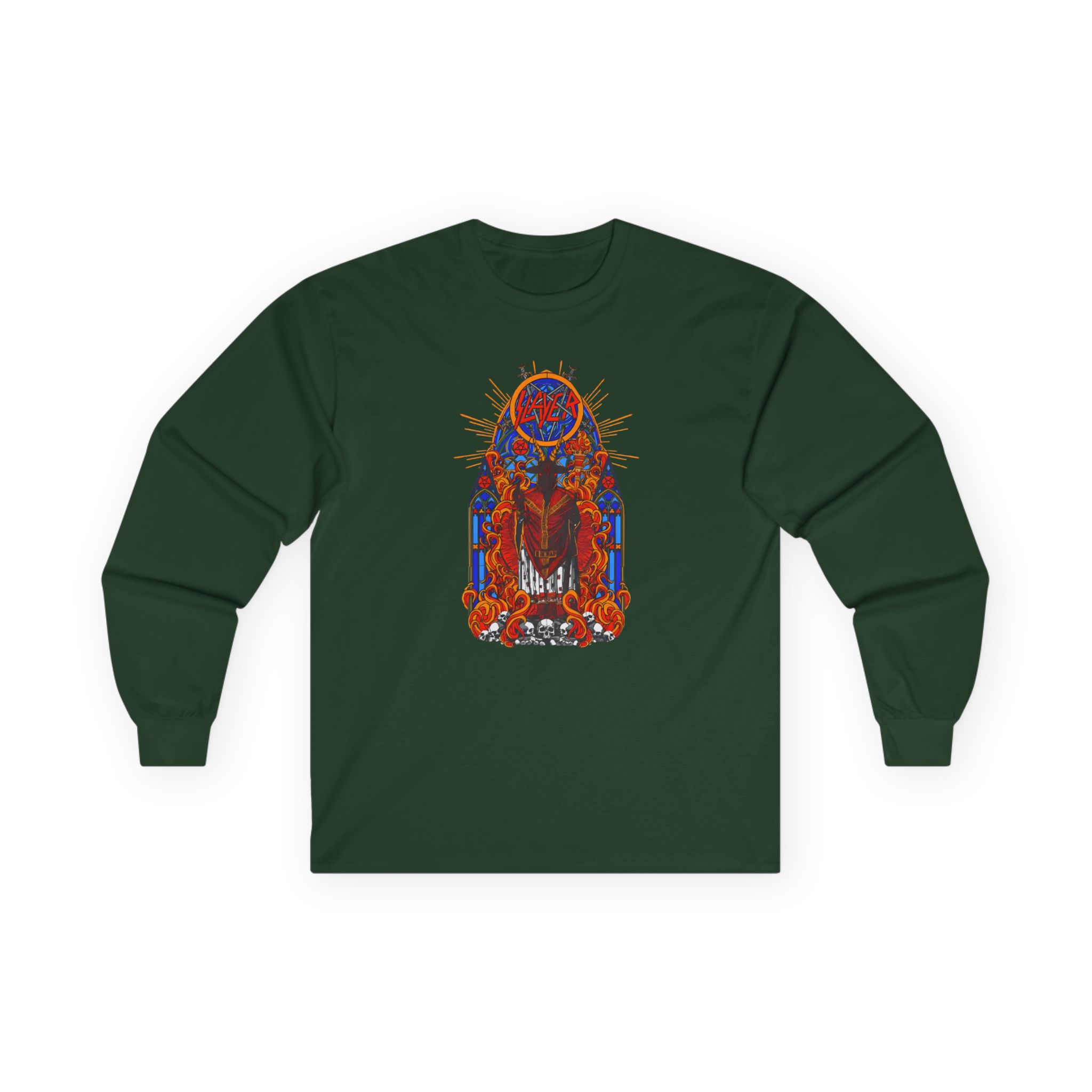 Slayer Goatgod Stained Glass Unisex Ultra Cotton Long Sleeve Tee
