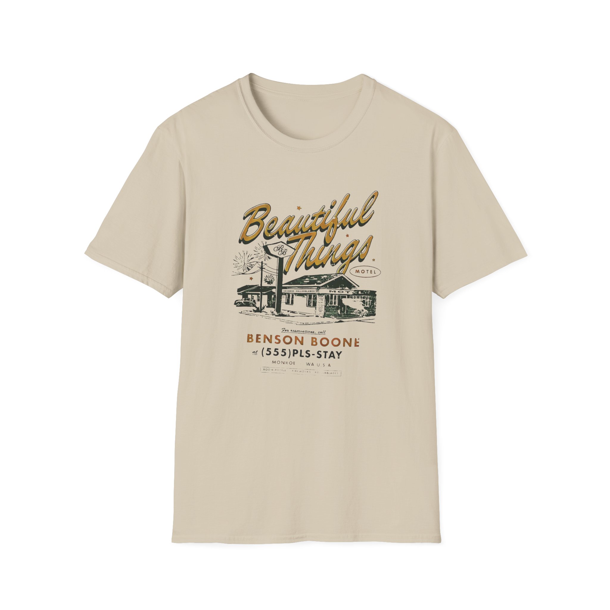 Benson Boone Beautiful Things Motel Unisex Softstyle T-Shirt