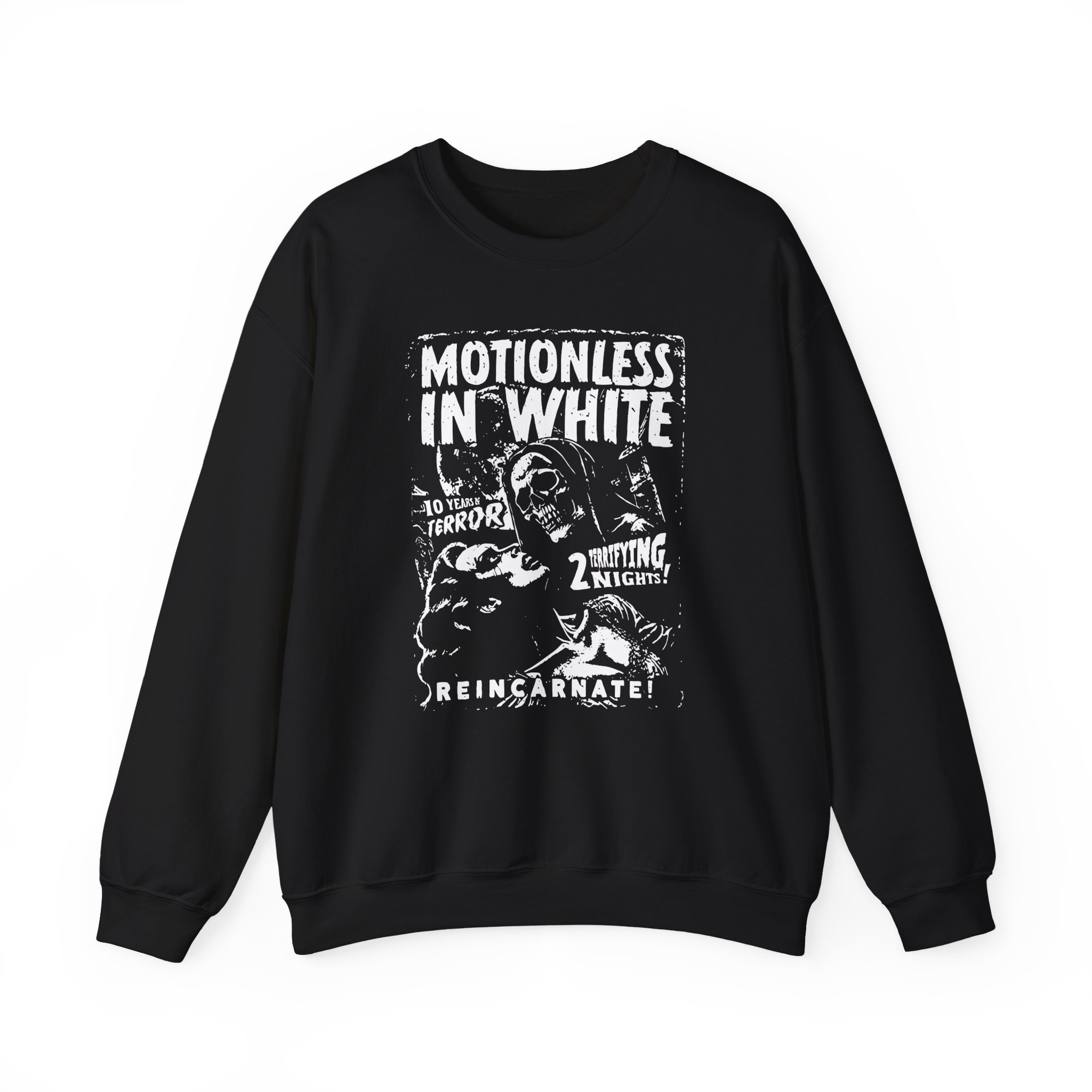 Motionless in White 10 Years of Terror Unisex Heavy Blendâ„¢ Crewneck Sweatshirt