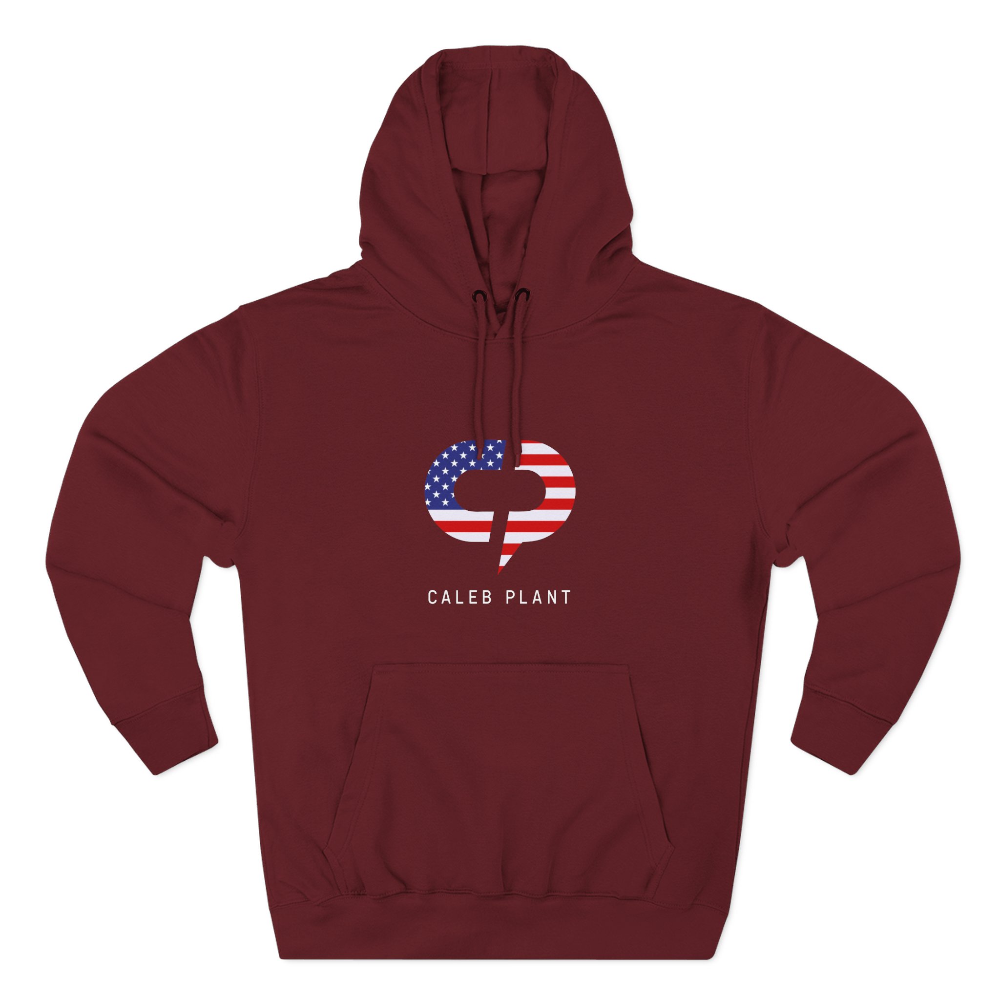 Caleb Plant Red, White and Blue Three-Panel Fleece Hoodie