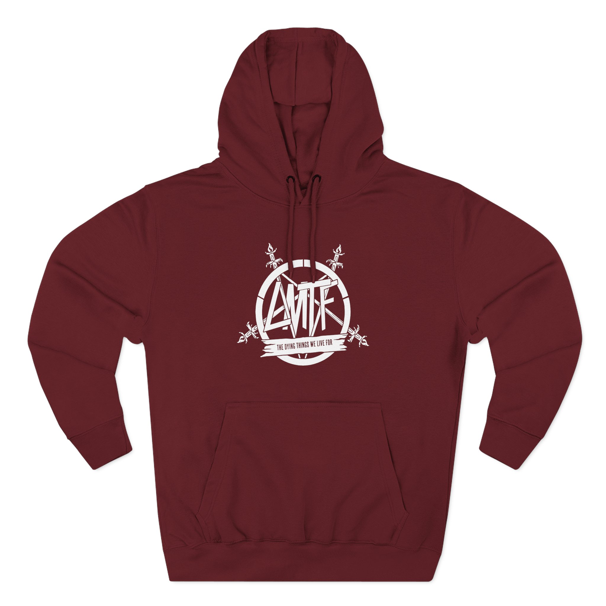 Like Moths to Flames Three-Panel Fleece Hoodie