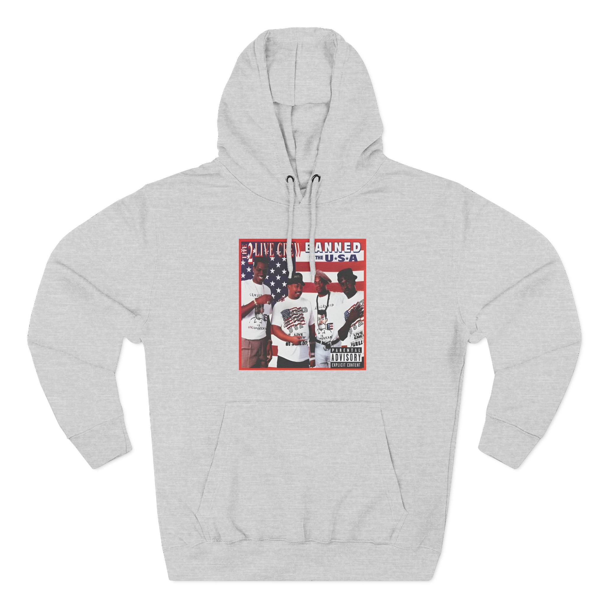 2 Live Crew Banned in the Usa Three-Panel Fleece Hoodie