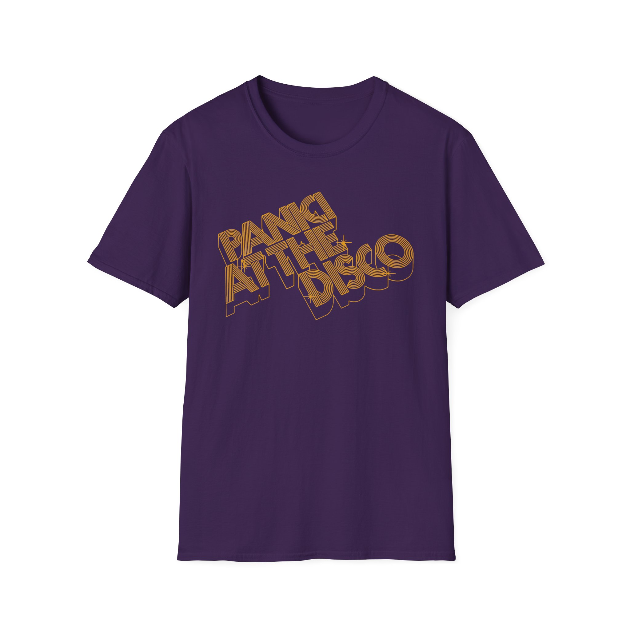 Panic at the Disco 3-d Gold Logo Unisex Softstyle T-Shirt