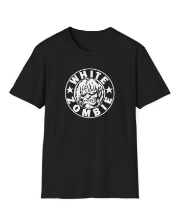 White Zombie Circle Logo Unisex Softstyle T-Shirt