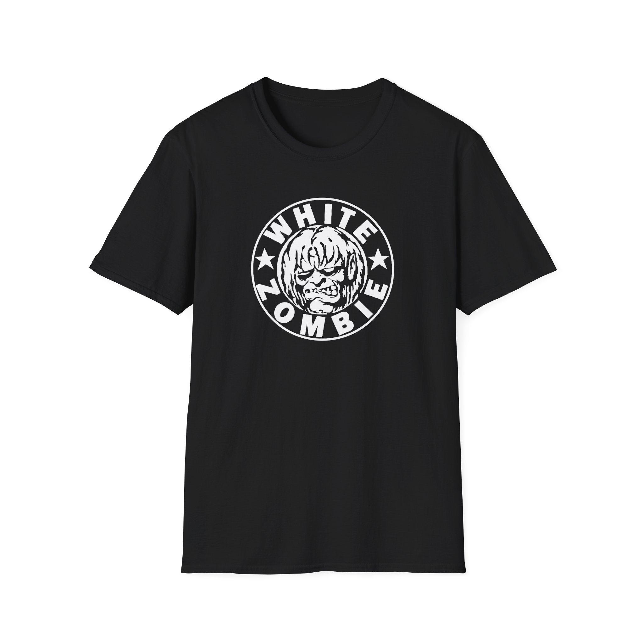 White Zombie Circle Logo Unisex Softstyle T-Shirt