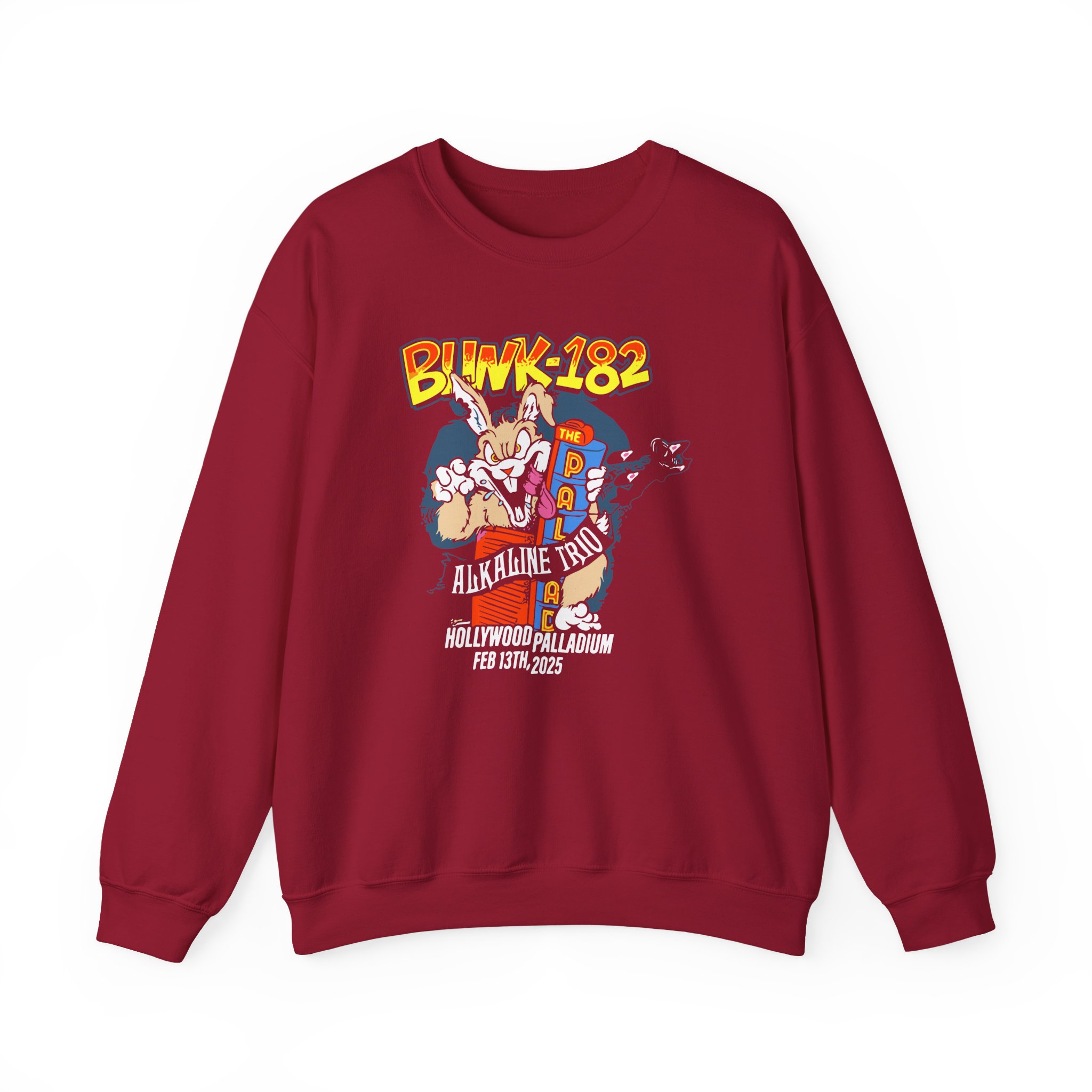 Blink 182 La Fire Aid Unisex Heavy Blendâ„¢ Crewneck Sweatshirt