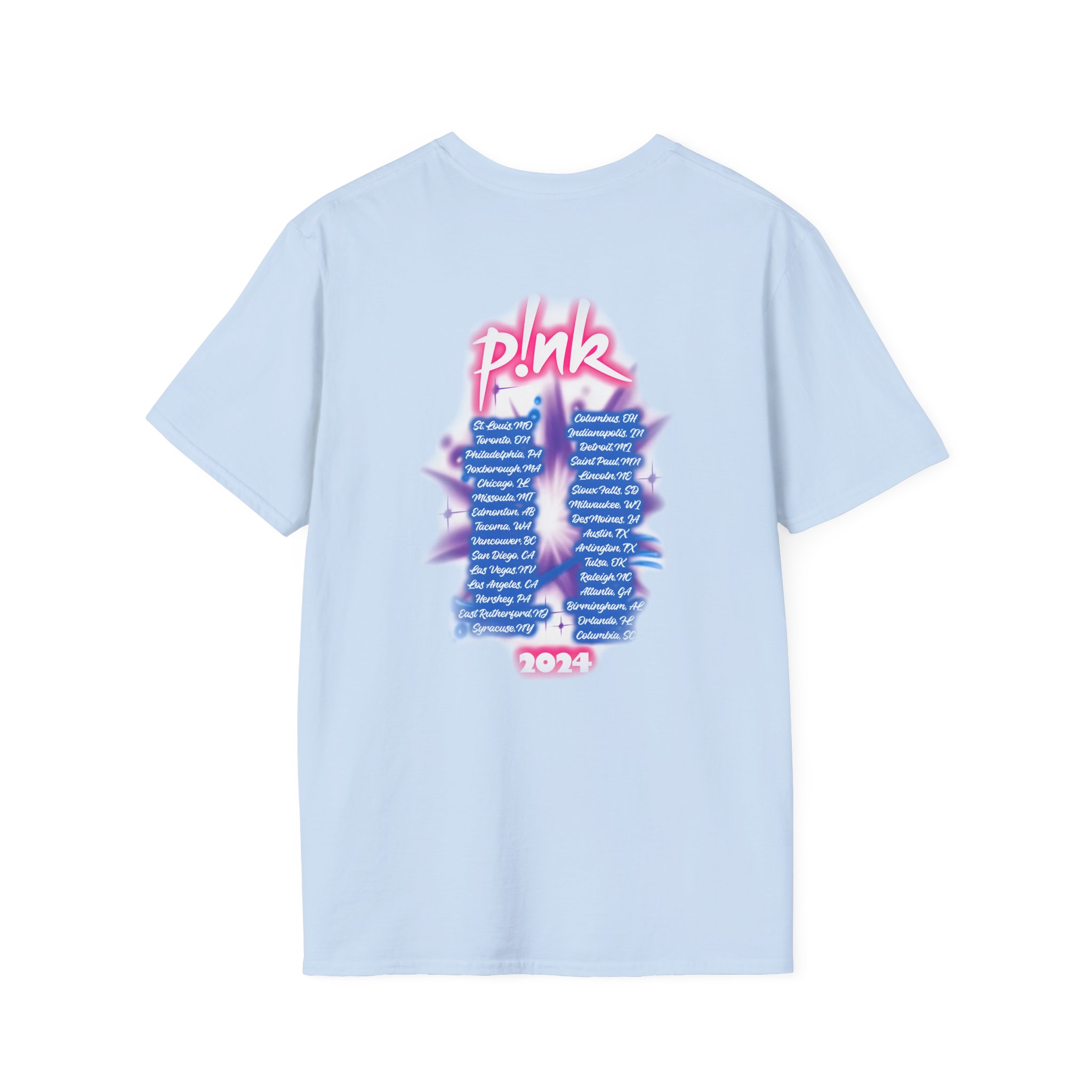 Pink Airbrushed 2024 Unisex Softstyle T-Shirt