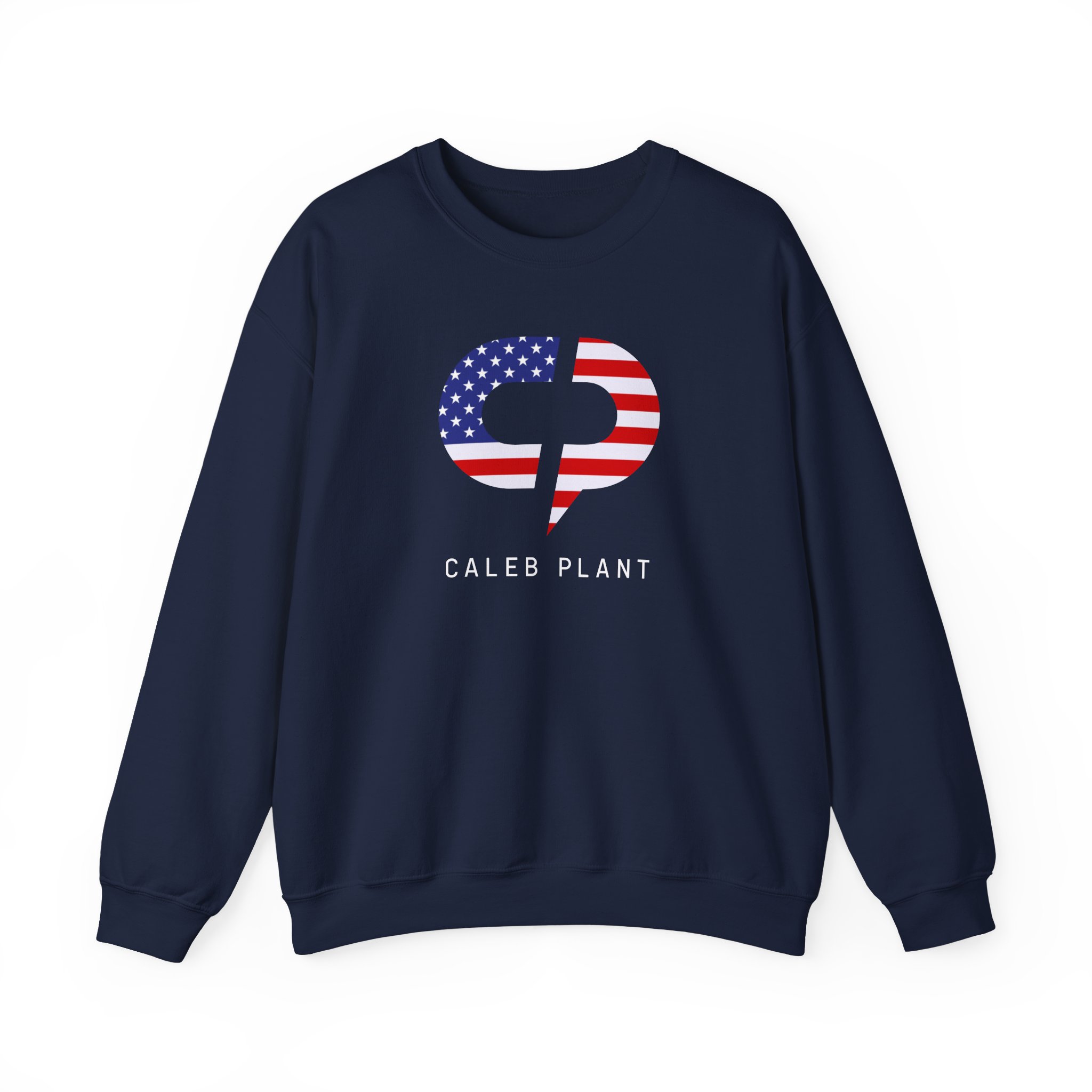 Caleb Plant Red, White and Blue Unisex Heavy Blendâ„¢ Crewneck Sweatshirt