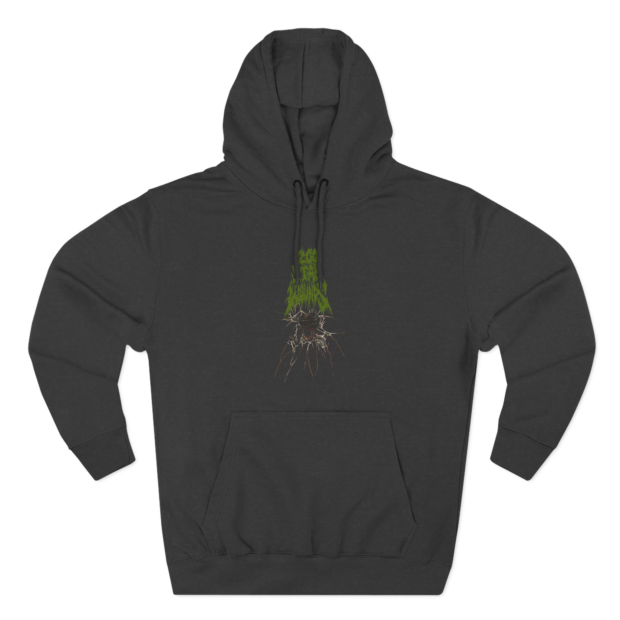 200 Stab Wounds Spider Skull Three-Panel Fleece Hoodie