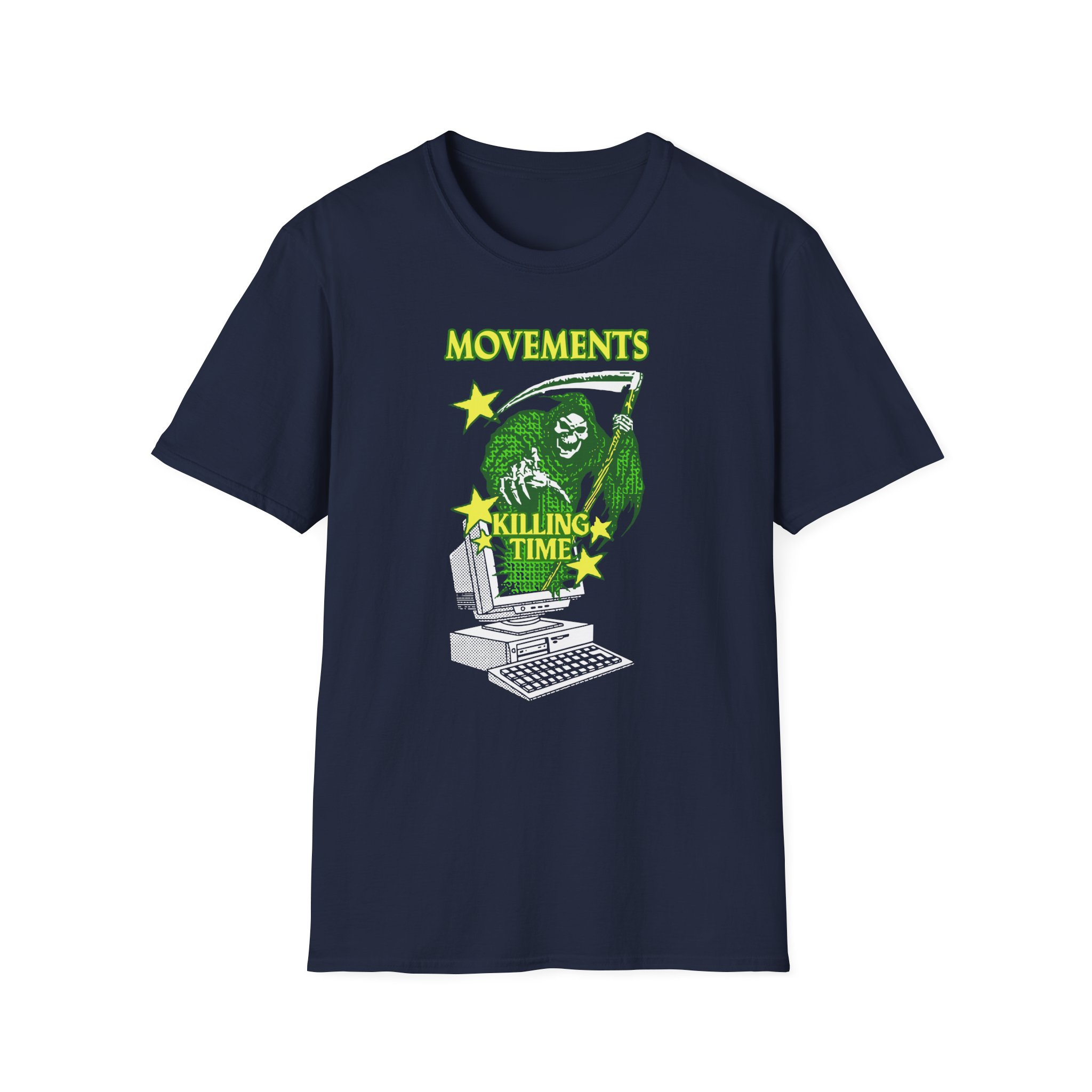 Movements Killing Time Grim Reaper Unisex Softstyle T-Shirt