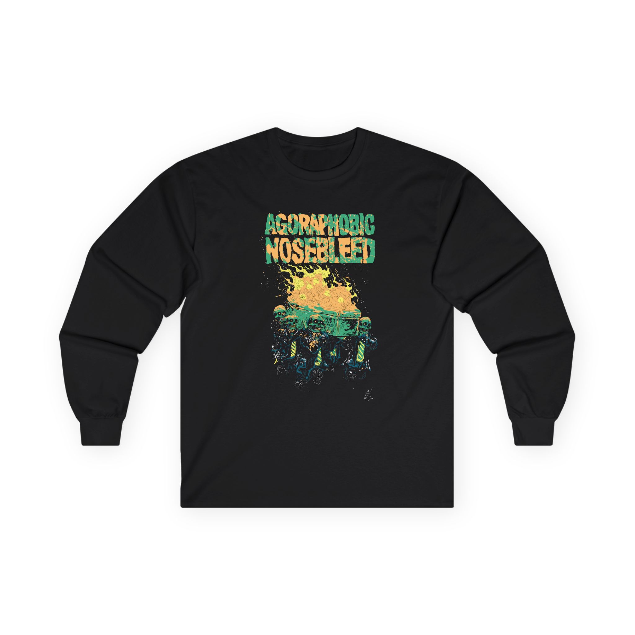 Agoraphobic Nosebleed Burning Coffin Unisex Ultra Cotton Long Sleeve Tee