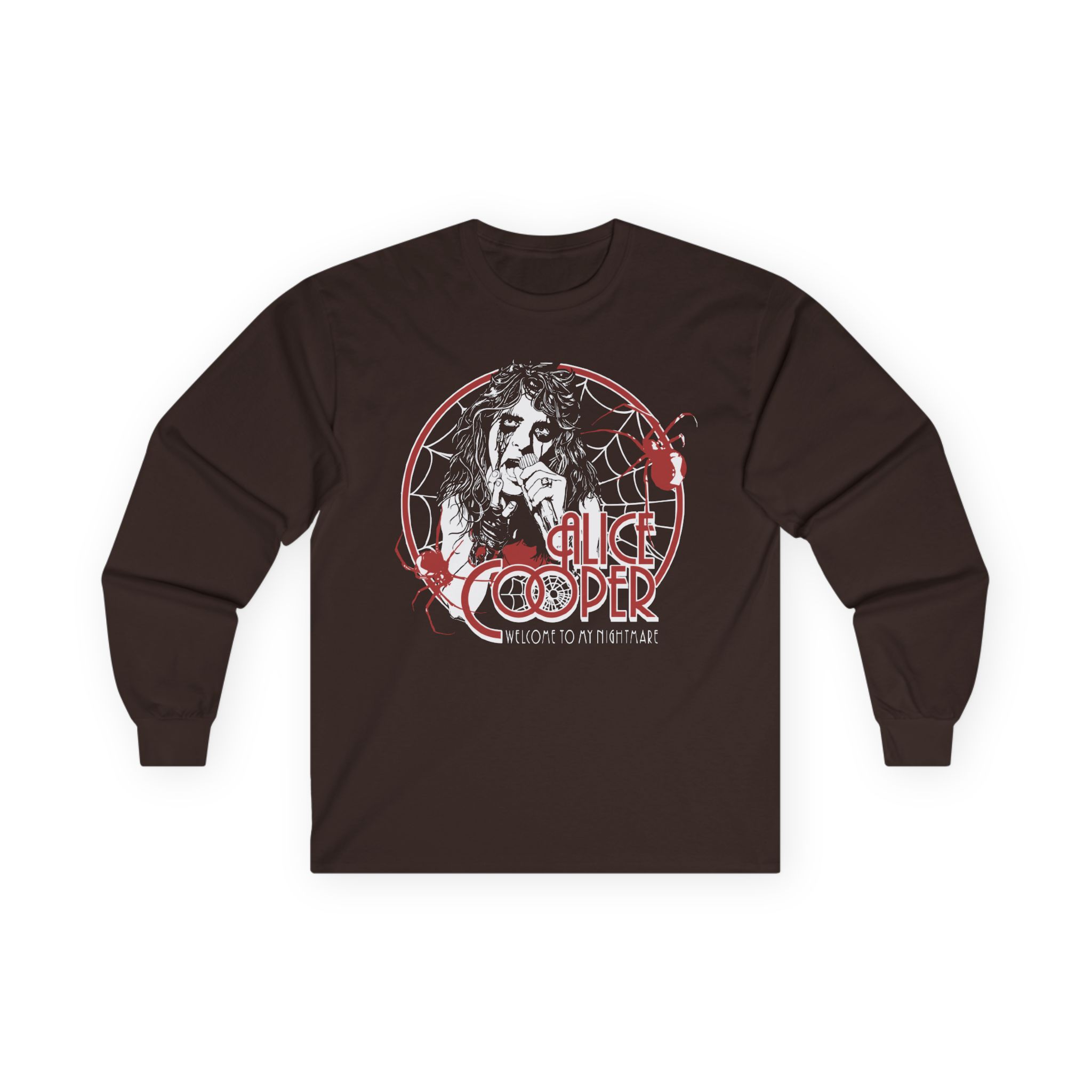 Alice Cooper Welcome to My Nightmare 50th Anniversary Spider Swarm Unisex Ultra Cotton Long Sleeve Tee