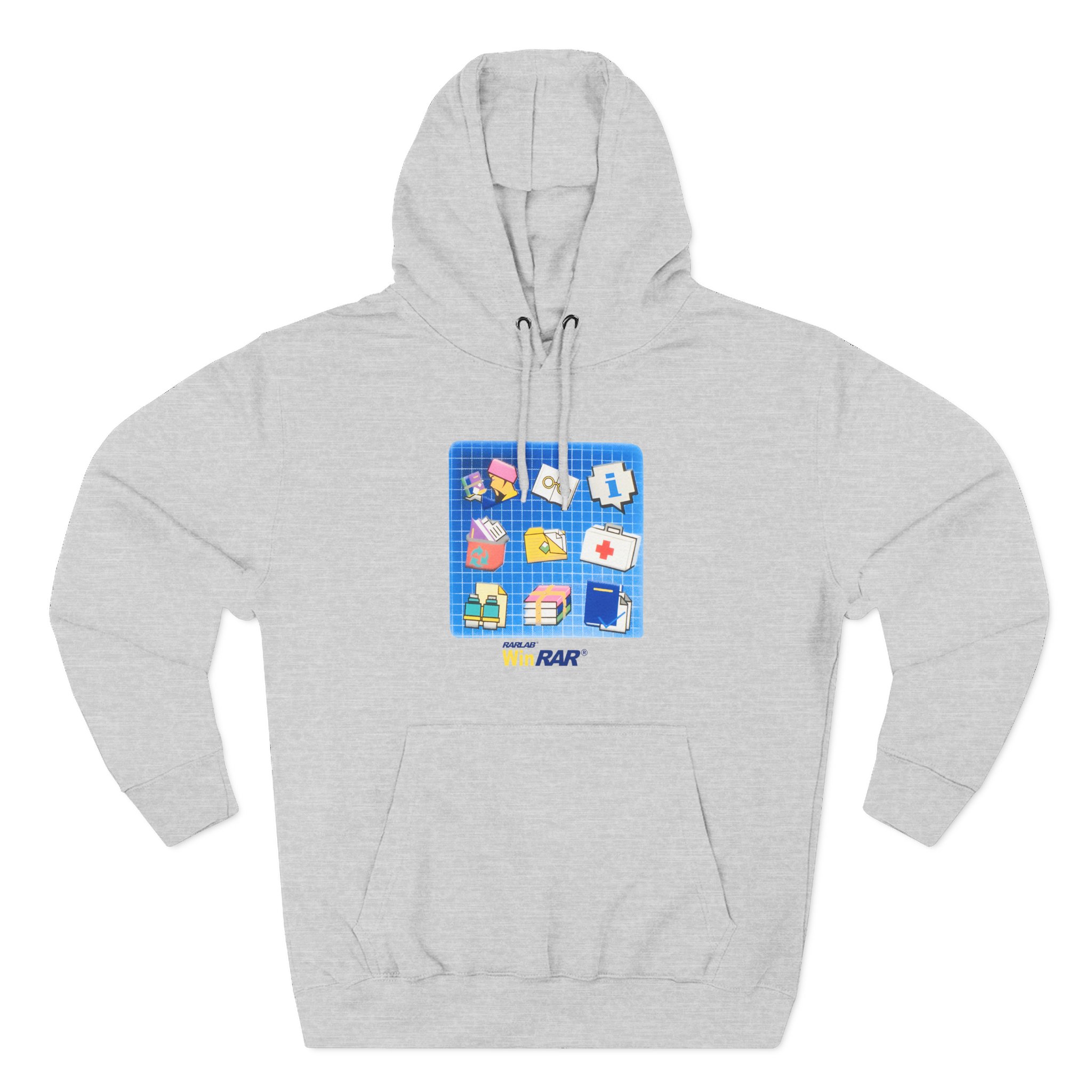 Winrar Software Update Three-Panel Fleece Hoodie