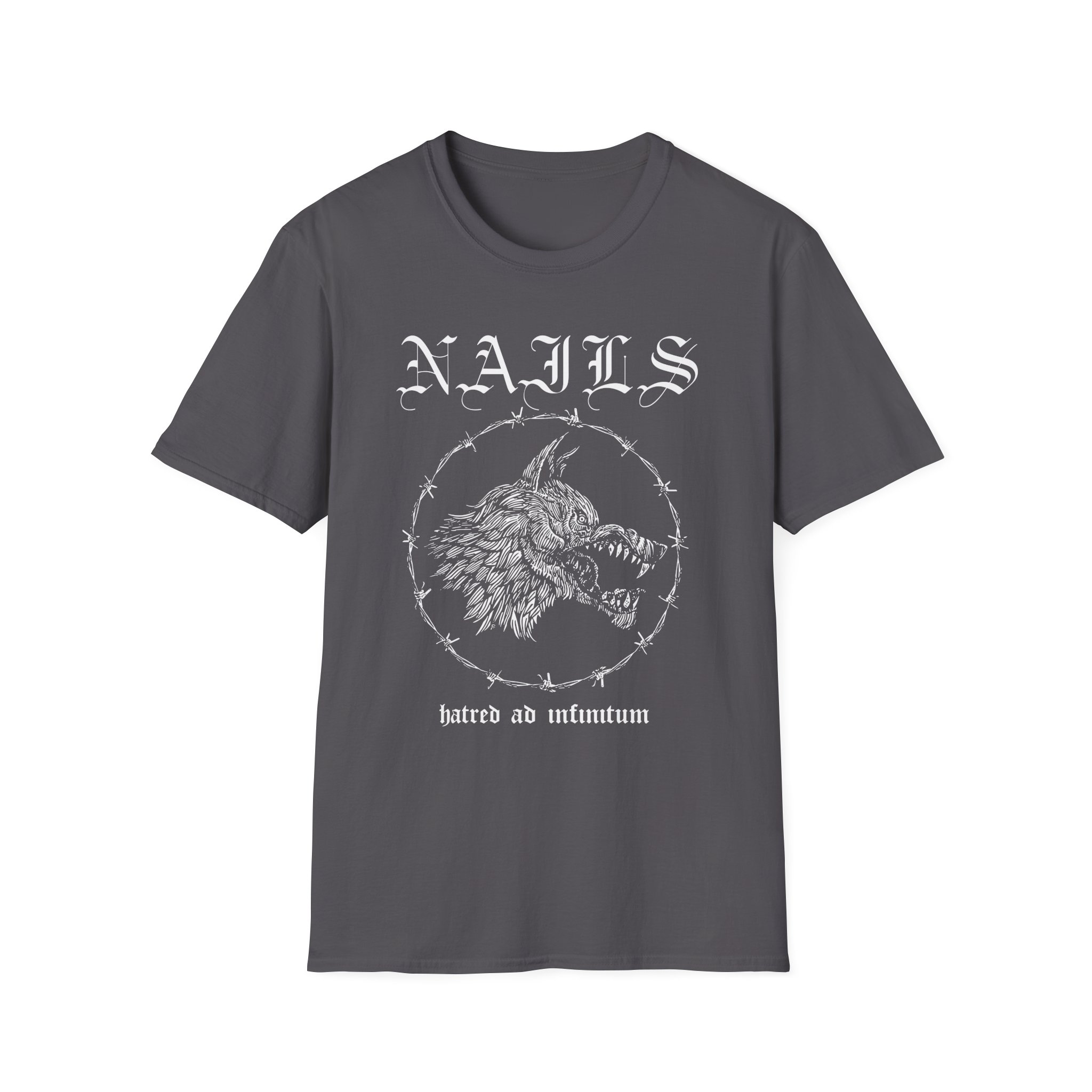 Nails Hatred Dog Unisex Softstyle T-Shirt