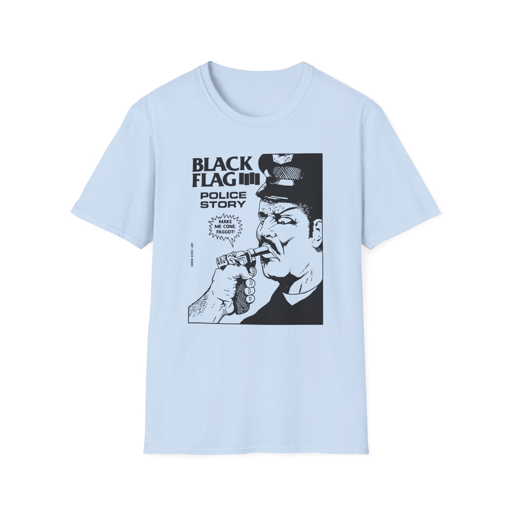 Black Flag Police Story Unisex Softstyle T-Shirt