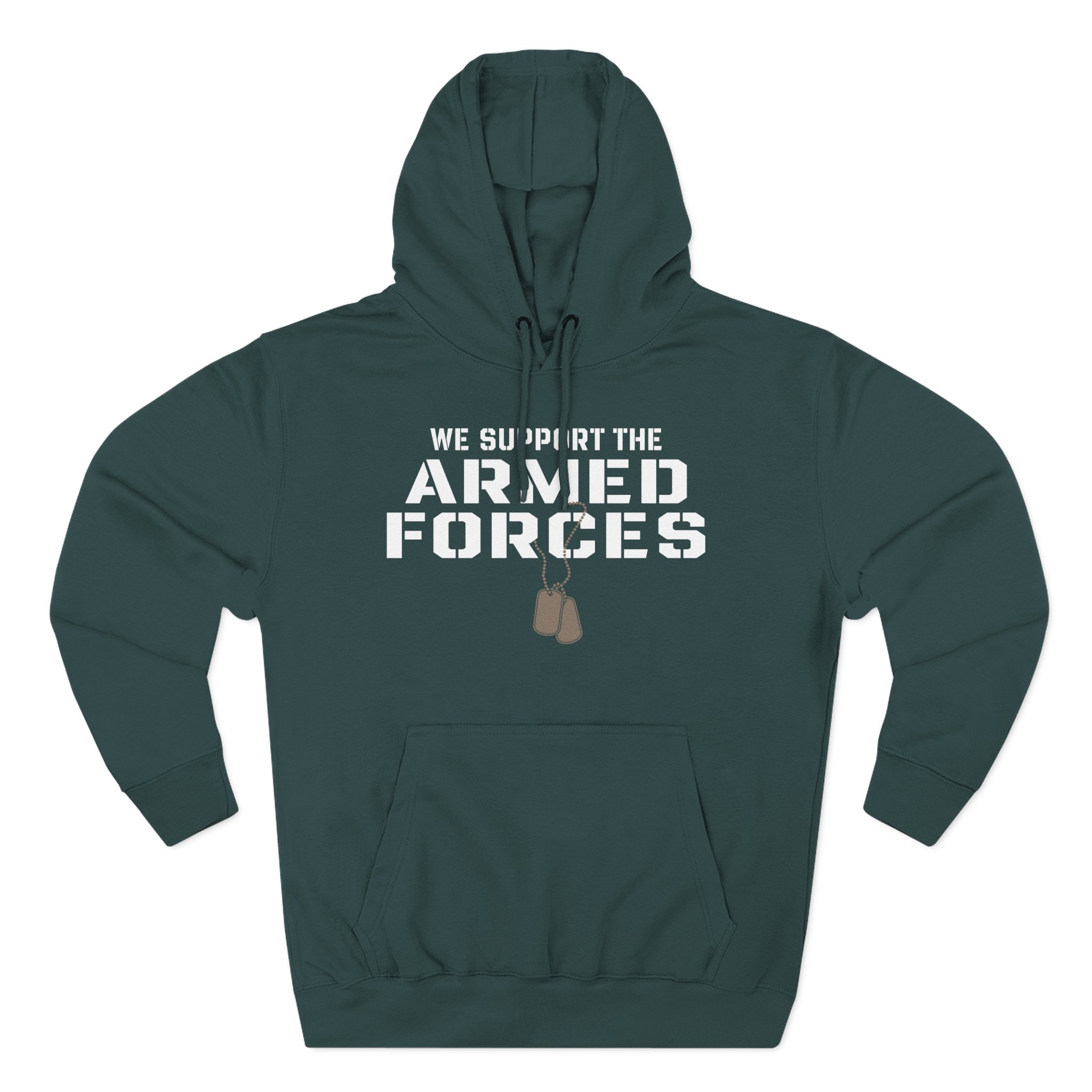 Valuetainment We Support the Armed Forces Three-Panel Fleece Hoodie
