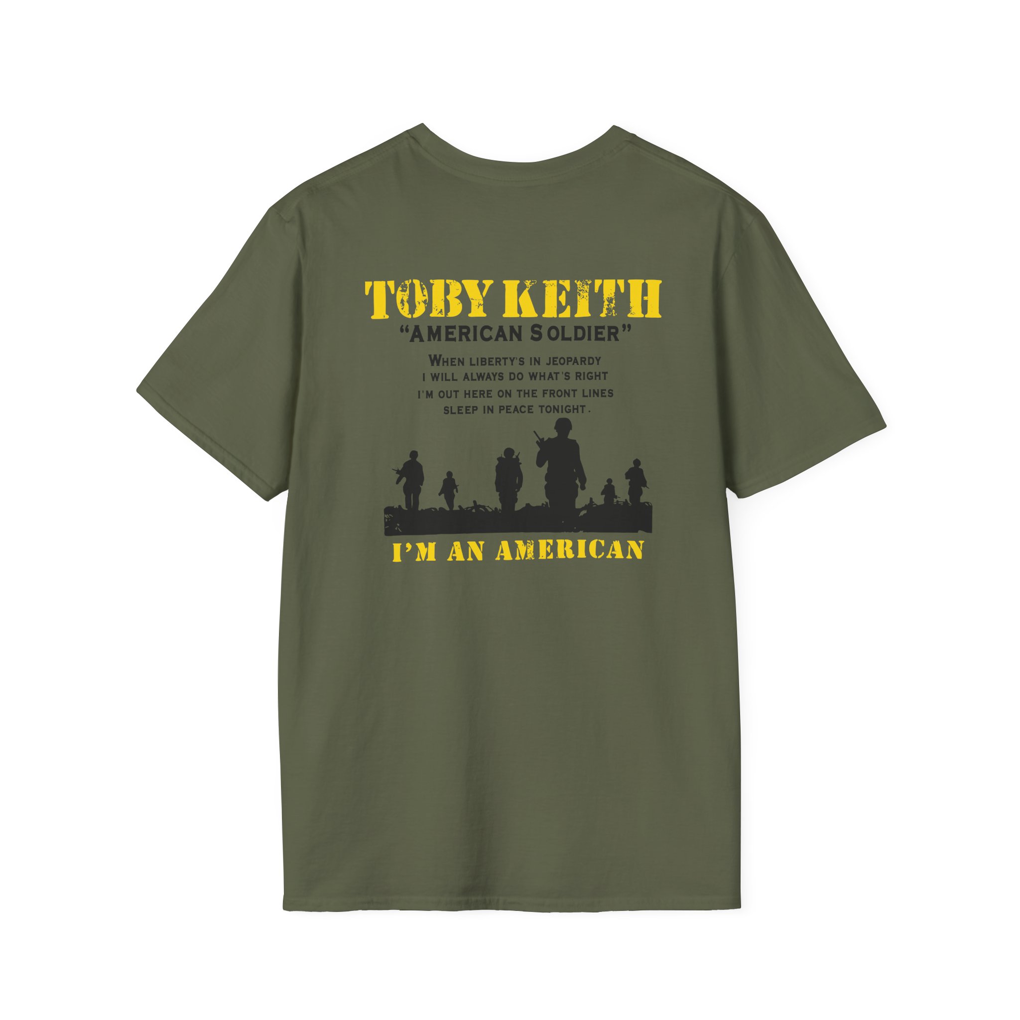 Toby Keith American Soldier Helicopter Unisex Softstyle T-Shirt