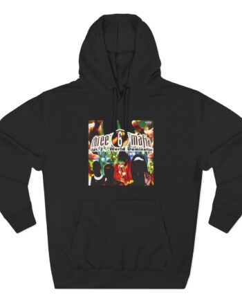 Three 6 Mafia Cover WD Three-Panel Fleece Hoodie