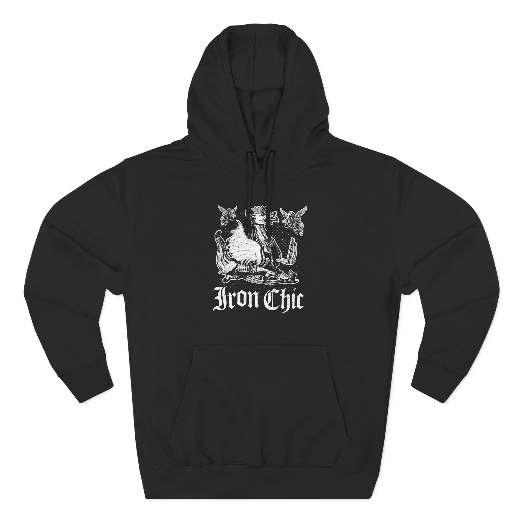 Iron Chic Three-Panel Fleece Hoodie