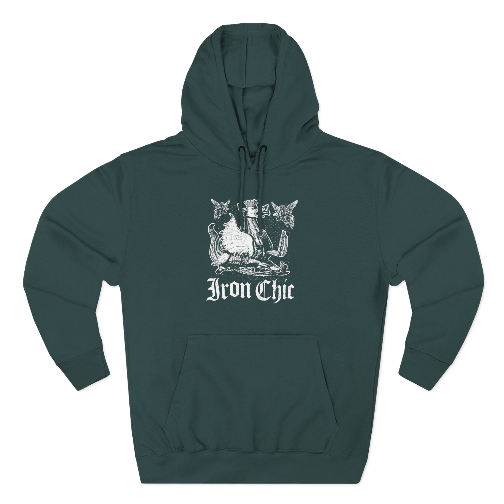 Iron Chic Three-Panel Fleece Hoodie