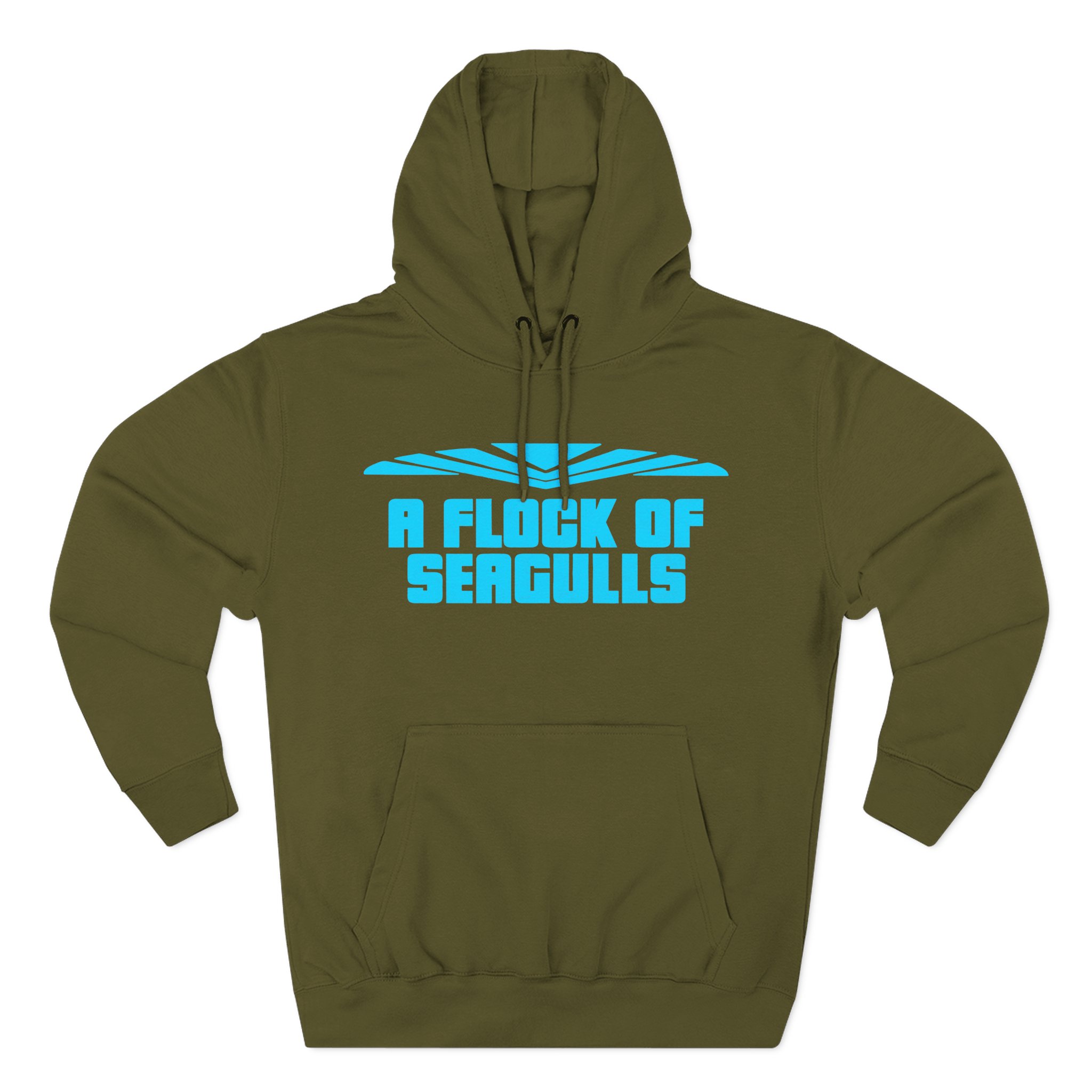 A Flock of Seagulls Logo Three-Panel Fleece Hoodie