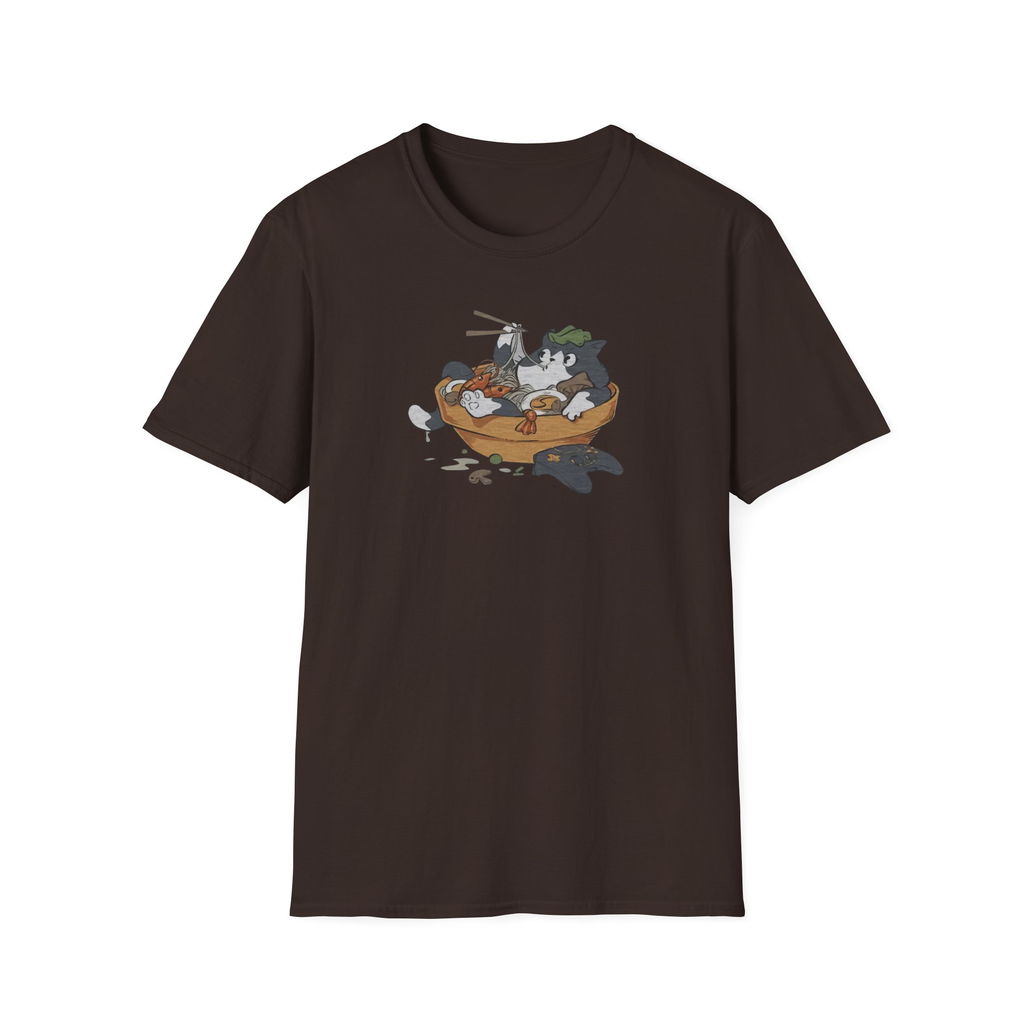 Lirik Ramen Cat Unisex Softstyle T-Shirt