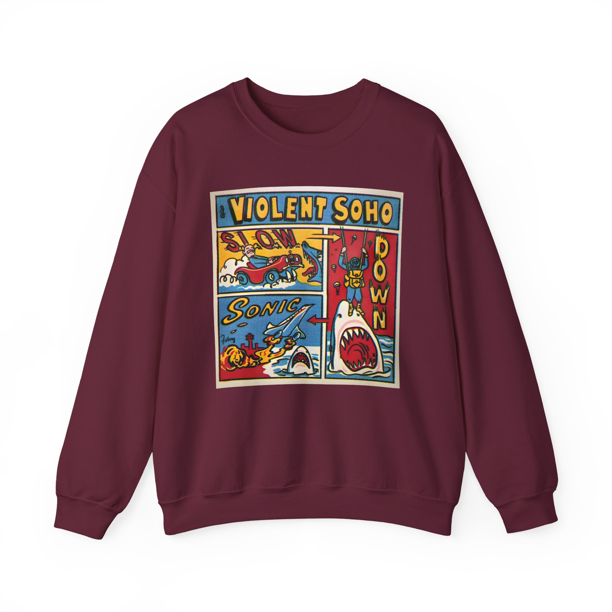 Violent Soho Slow Down Sonic Unisex Heavy Blendâ„¢ Crewneck Sweatshirt