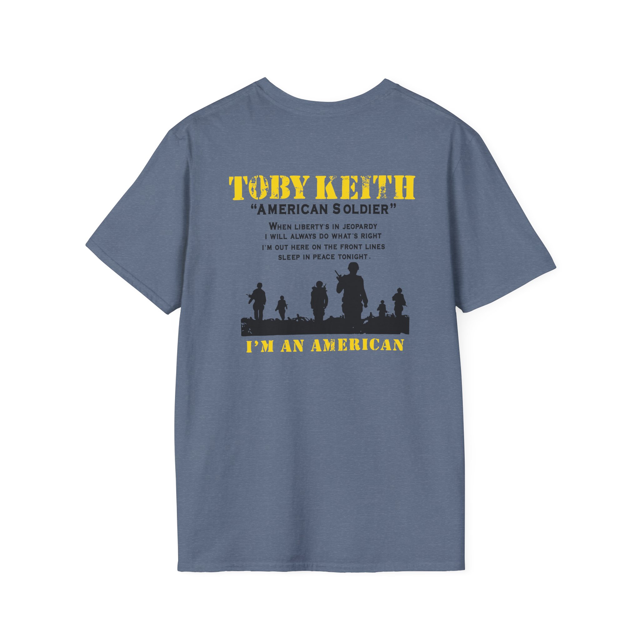 Toby Keith American Soldier Helicopter Unisex Softstyle T-Shirt