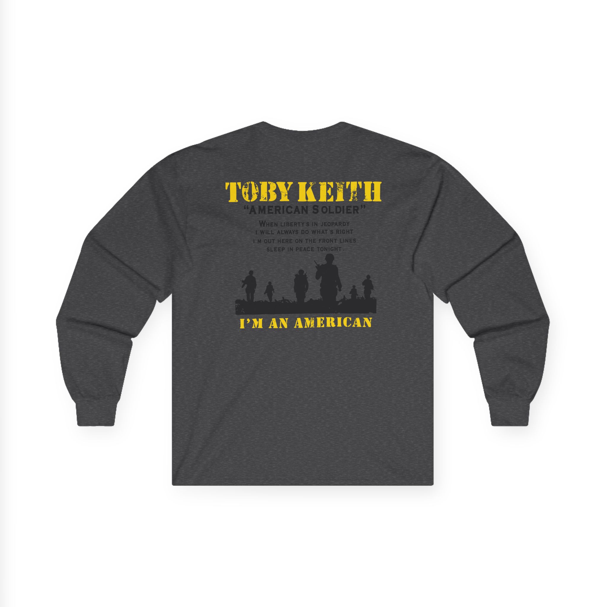 Toby Keith American Soldier Helicopter Unisex Ultra Cotton Long Sleeve Tee