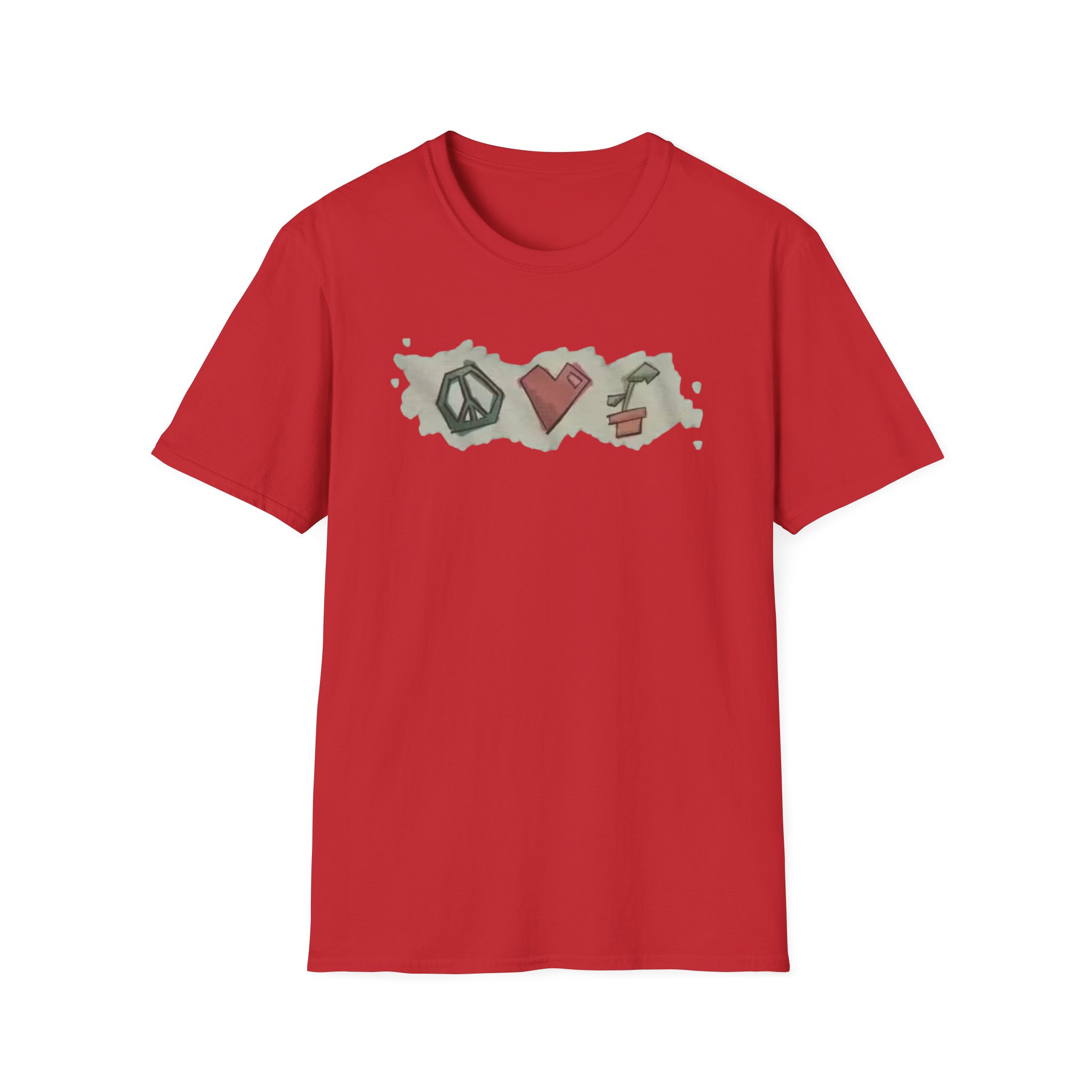 Mumbo Jumbo Peace, Love and Plants Unisex Softstyle T-Shirt
