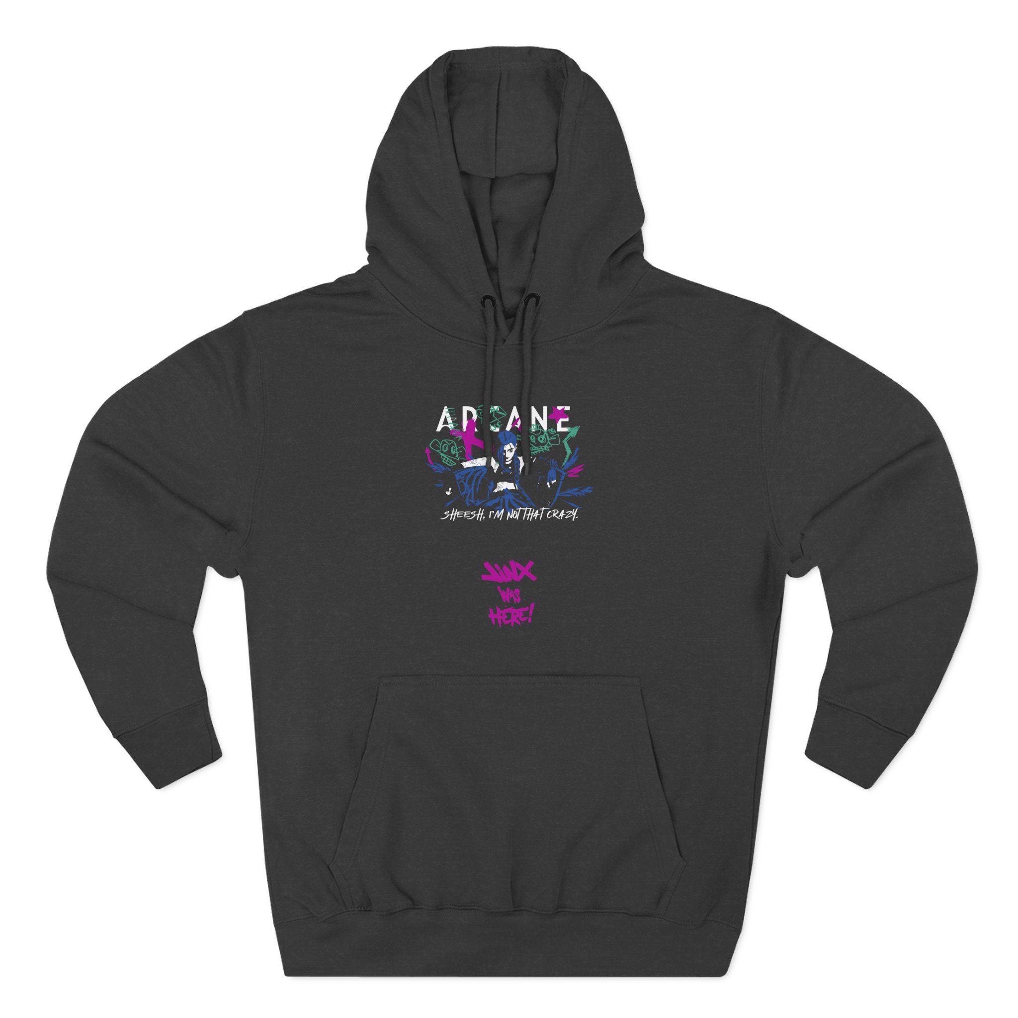 Jinx Arcane Three-Panel Fleece Hoodie