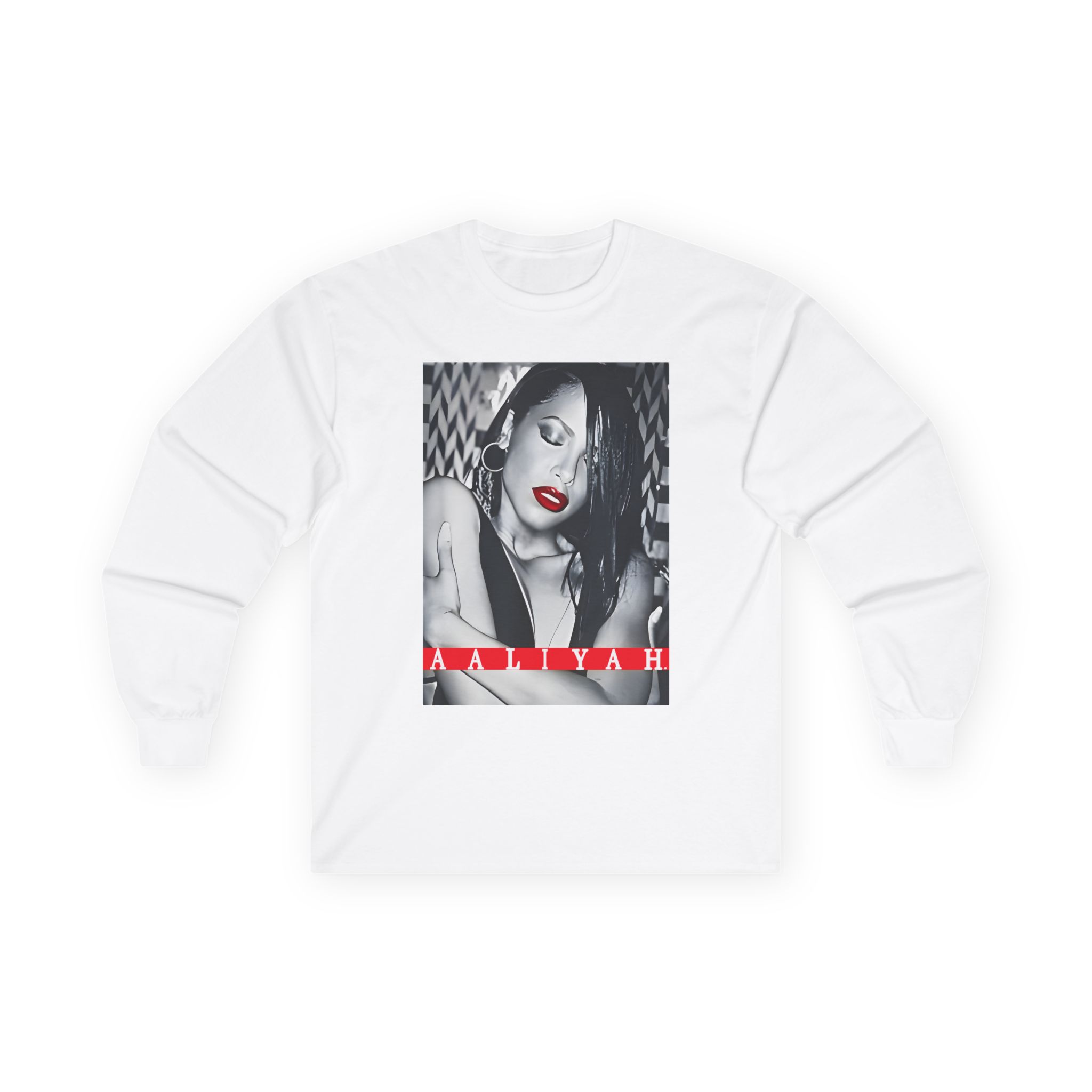 Aaliyah Red Lips Unisex Ultra Cotton Long Sleeve Tee