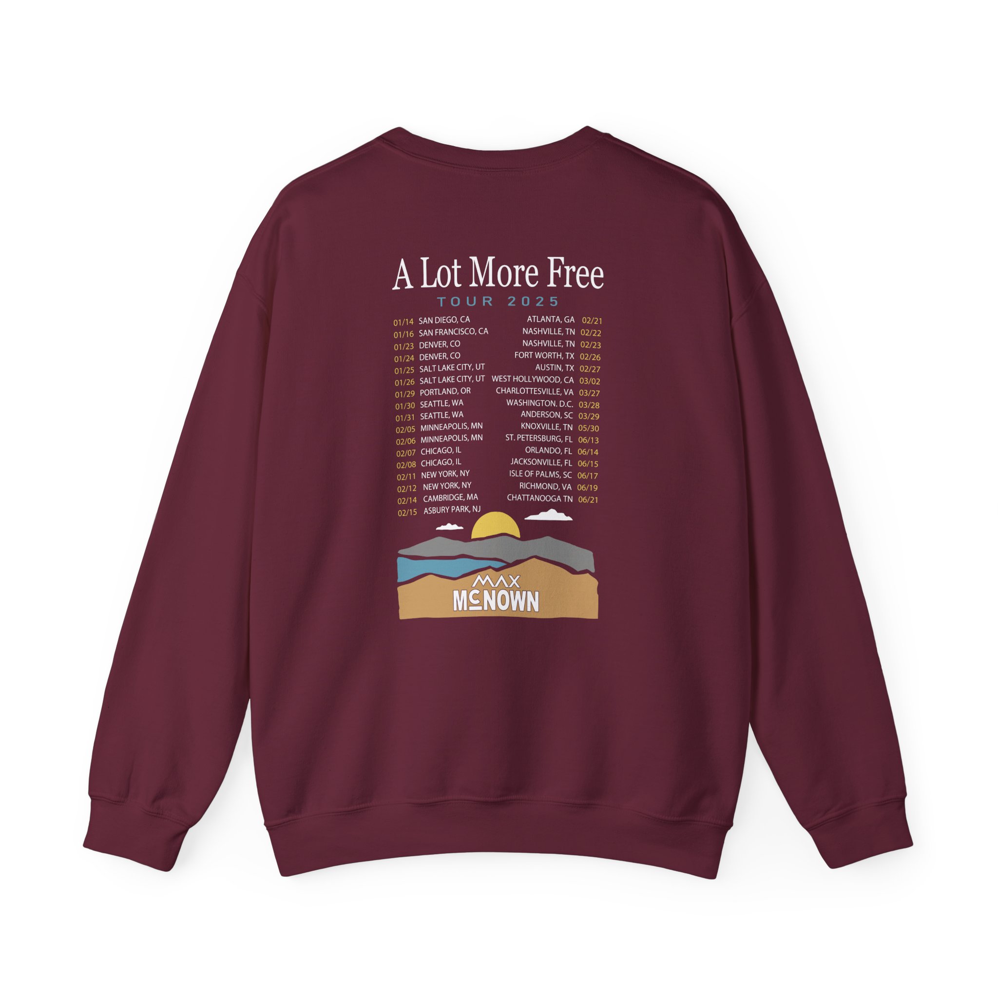 Max Mcnown US Tour Unisex Heavy Blendâ„¢ Crewneck Sweatshirt