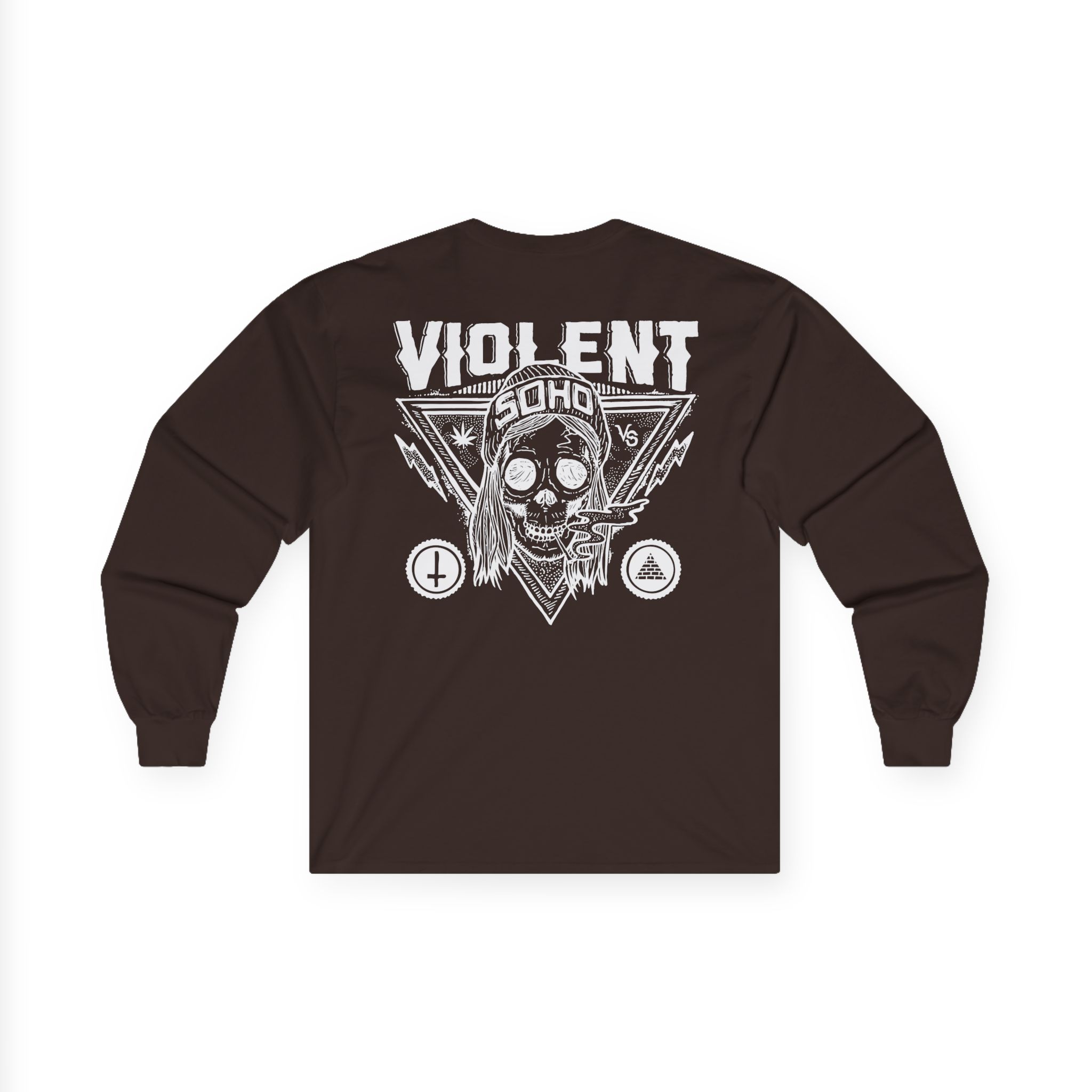 Violent Soho Blazin Skull Unisex Ultra Cotton Long Sleeve Tee