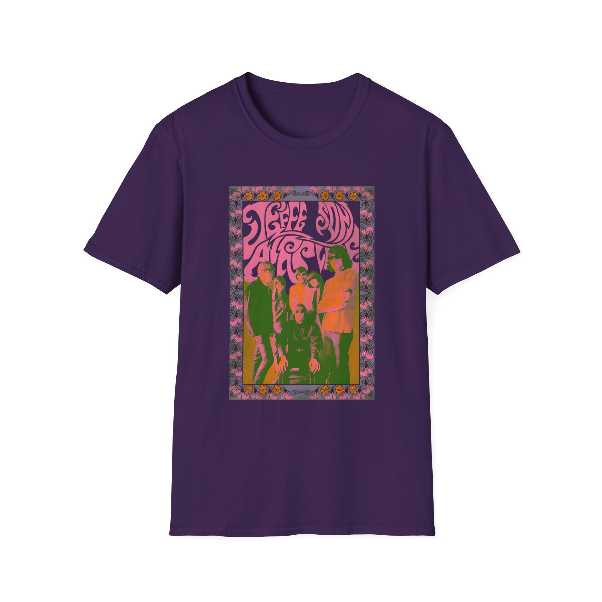 Jefferson Airplane Psychedelic Band Photo Unisex Softstyle T-Shirt