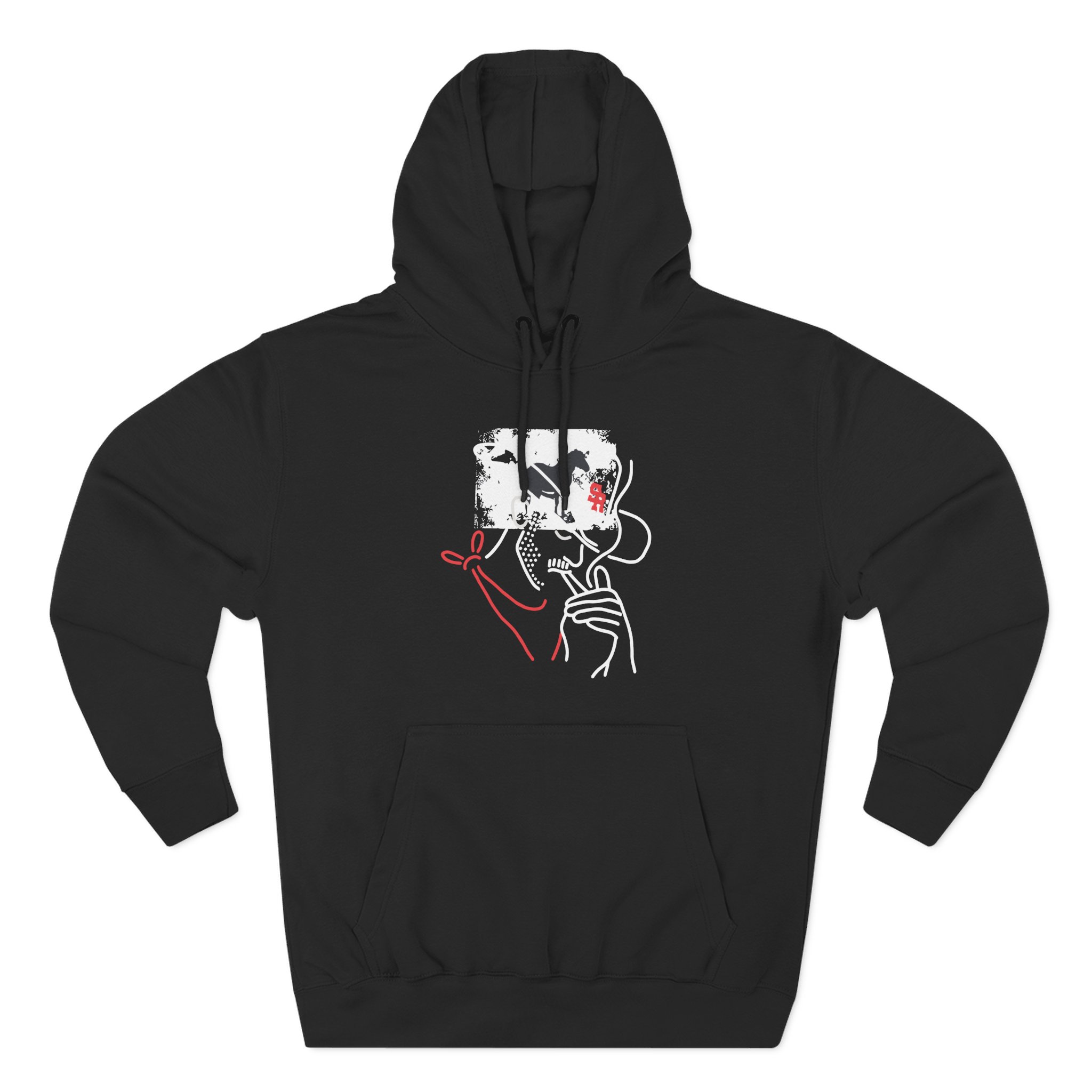 Mike Stud Smoking Cowboy Three-Panel Fleece Hoodie