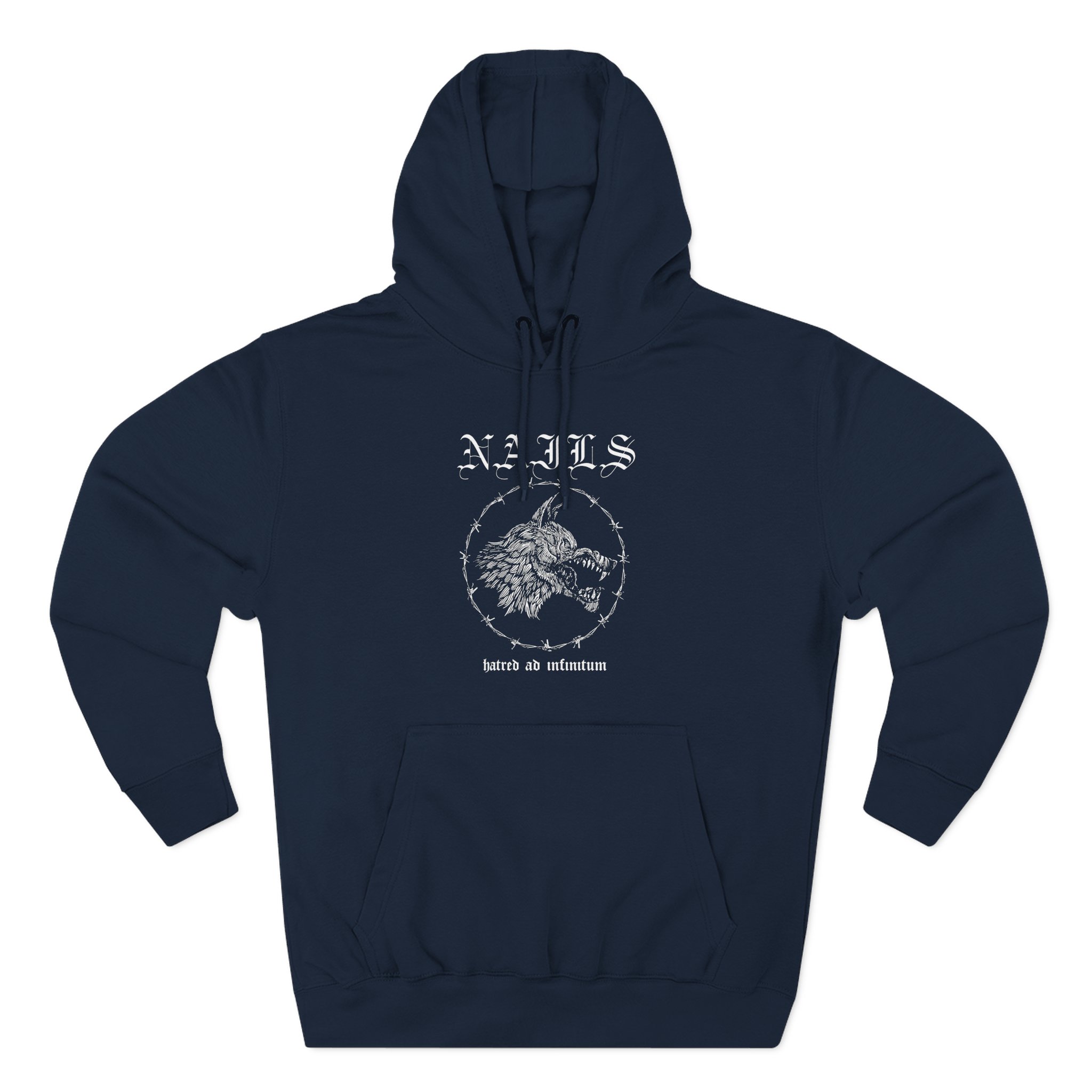 Nails Hatred Dog Three-Panel Fleece Hoodie