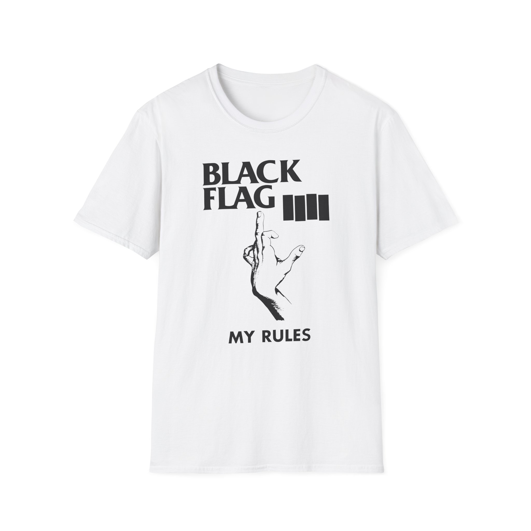 Black Flag My Rules Unisex Softstyle T-Shirt