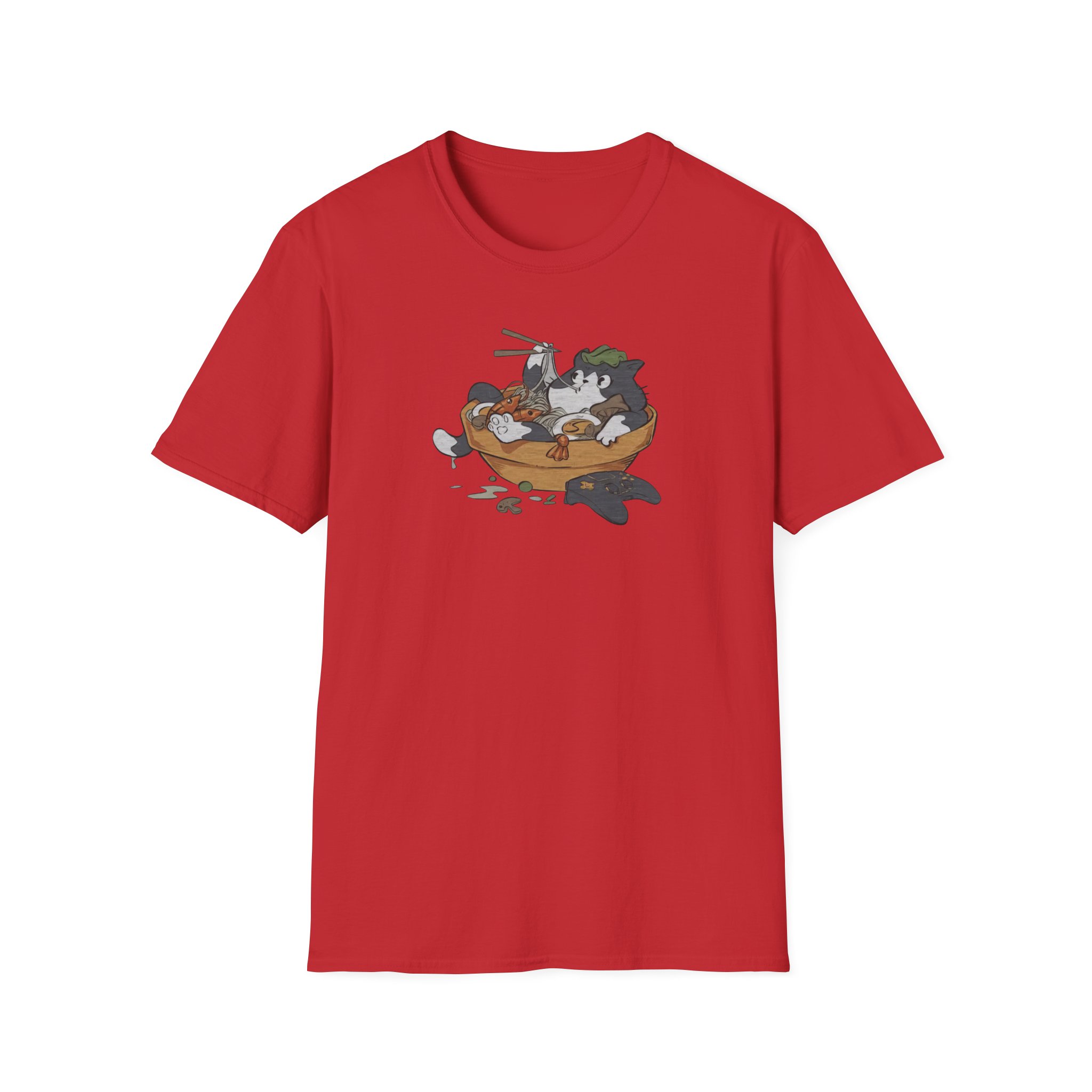 Lirik Ramen Cat Unisex Softstyle T-Shirt