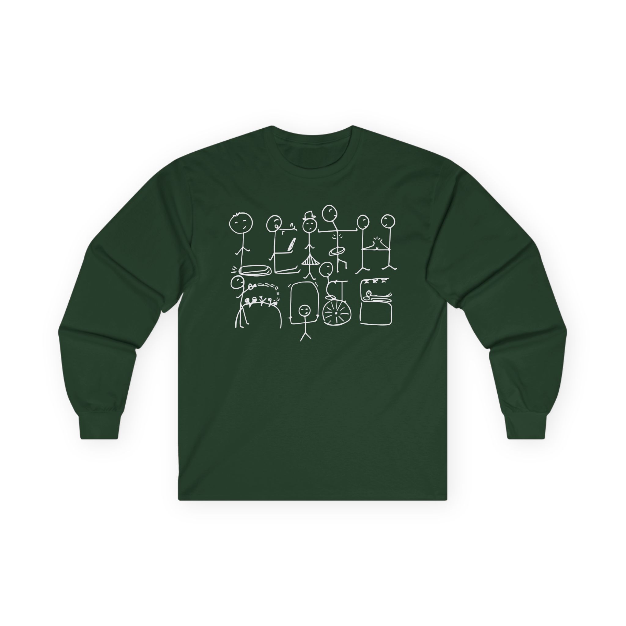 Leith Ross Stick Figures Unisex Ultra Cotton Long Sleeve Tee