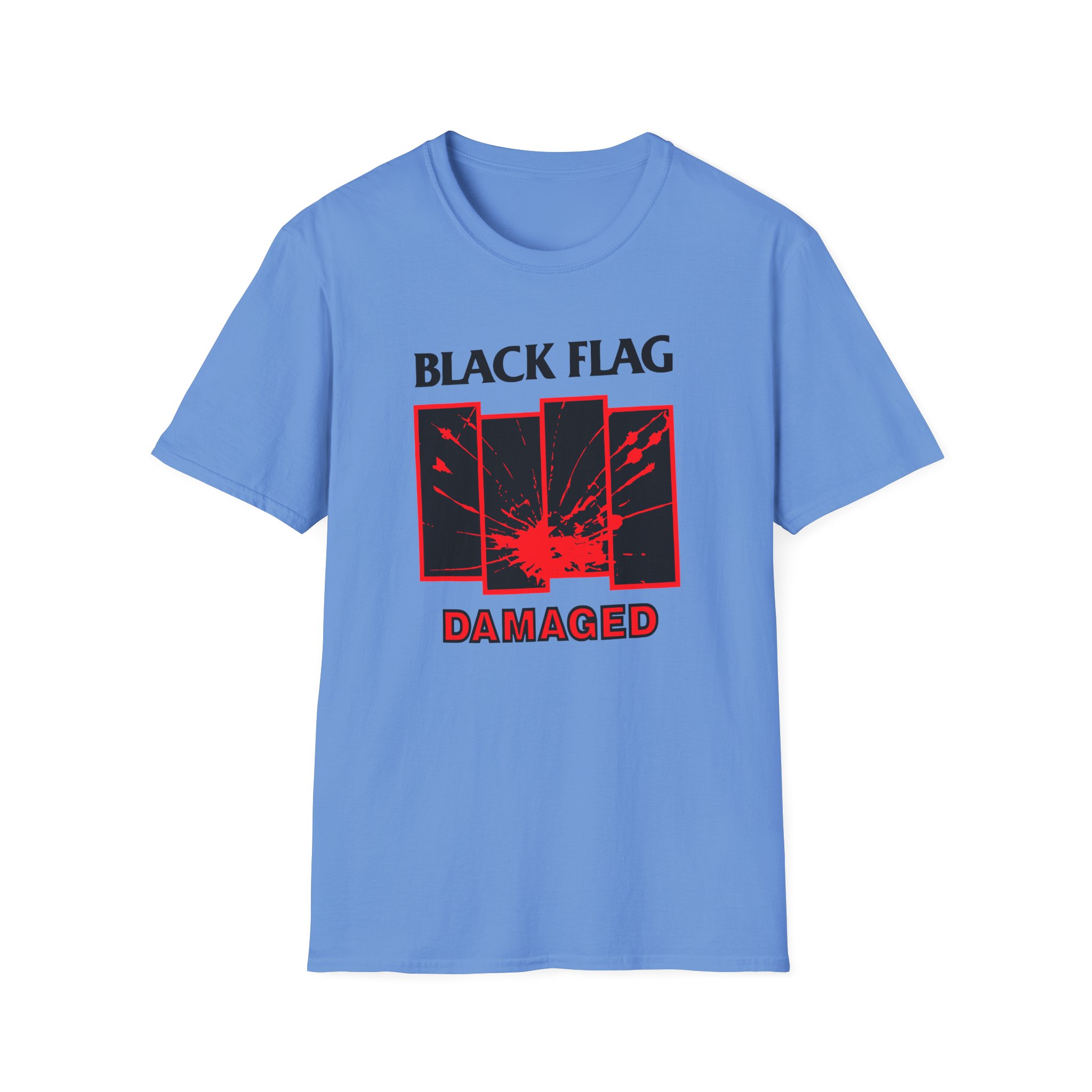 Black Flag Damaged Unisex Softstyle T-Shirt