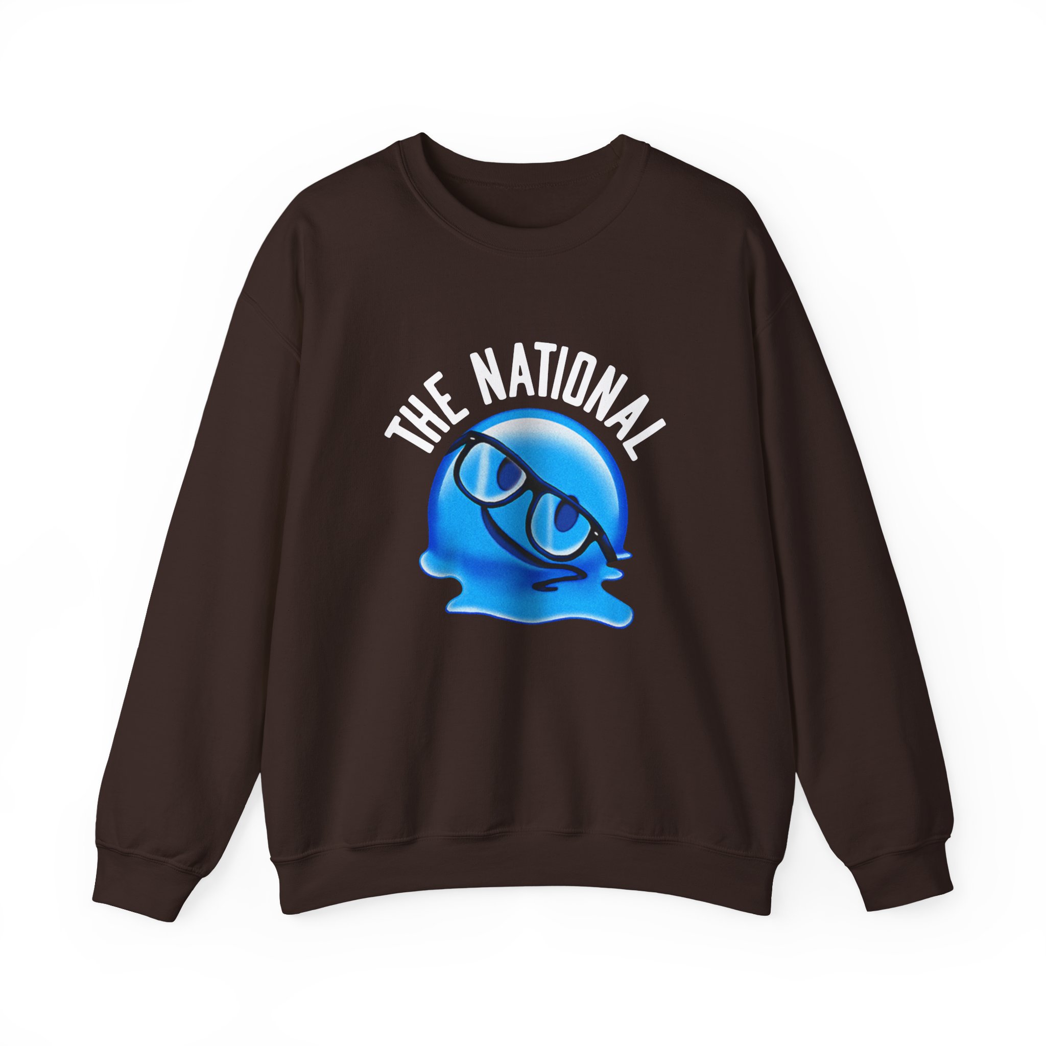 The National Melting Emoji Unisex Heavy Blend Crewneck Sweatshirt
